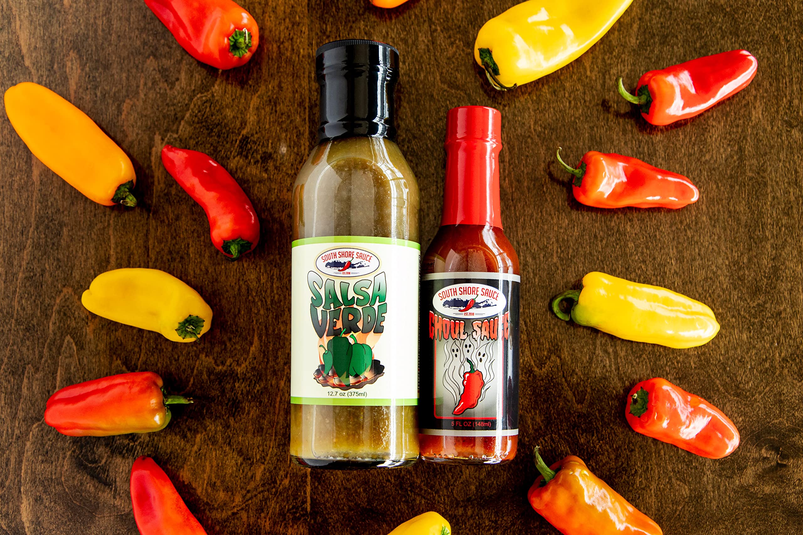 SOUTH SHORE SAUCE Gourmet Mild Spicy Salsa Verde with Jalapenos | Gluten Free Artisan Hot Sauce | Fresh Cooling Sweet Flavor | 12.7 Fl Oz Bottle | Perfect for Tacos, Nachos, Grilled Meats & Snacks