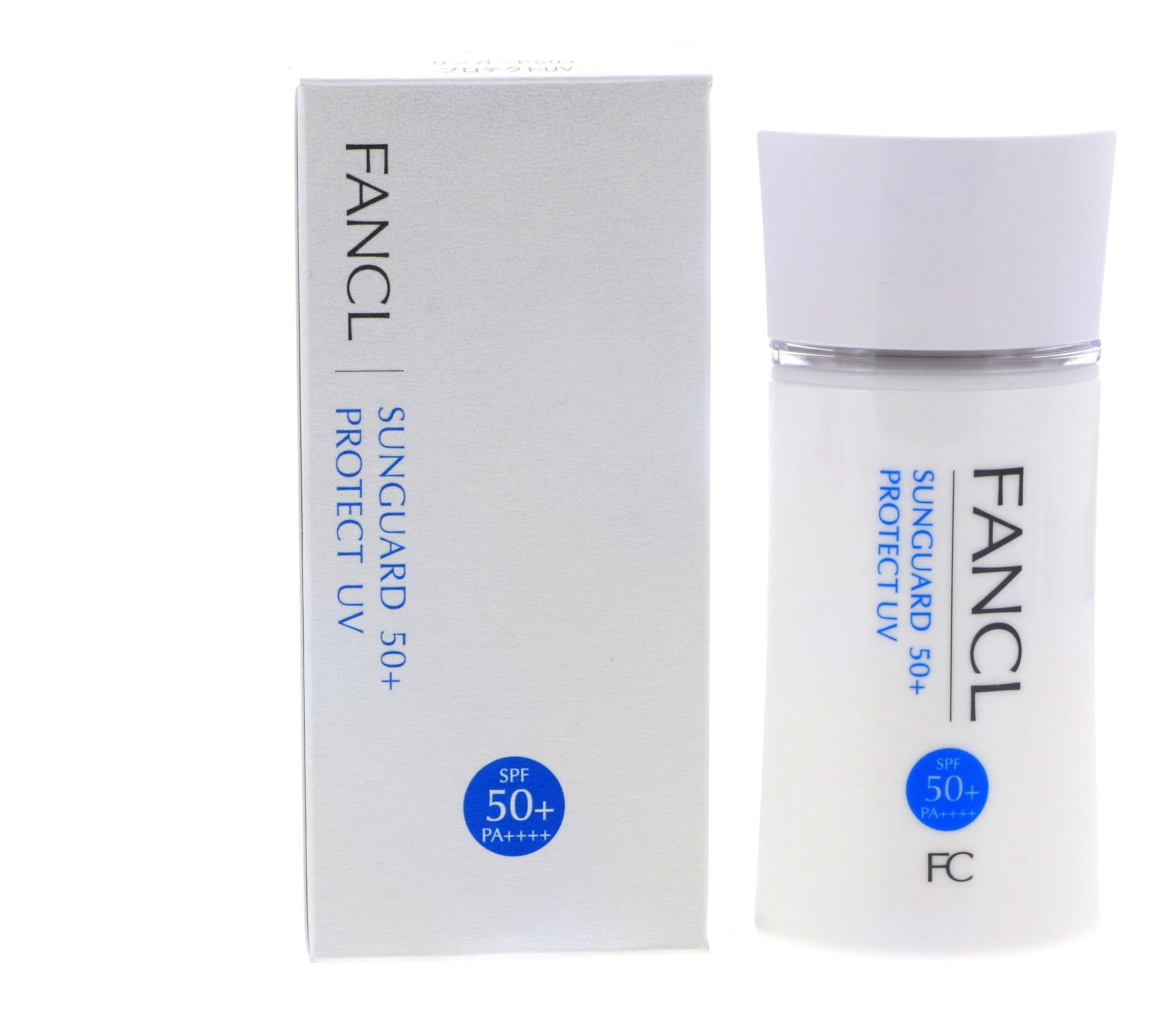 Fancl New Sun Guard Protect Lotion UV SPF50+ PA++++ 60ml - Green Tea Set (1 Piece) | Daily Sun Protection for Face & Body | Perfect for Outdoor Activities, Travel & Beach Days