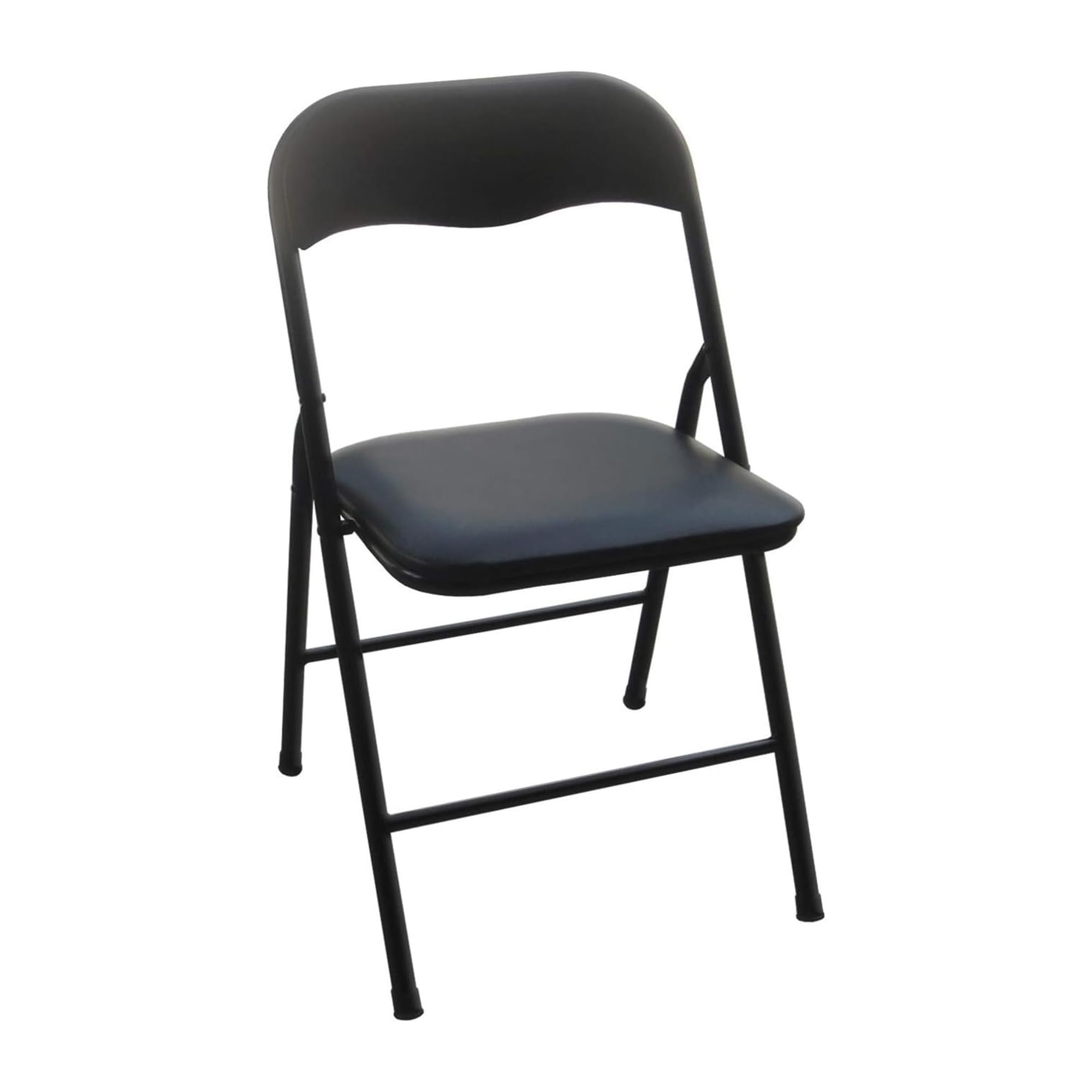 5-Piece Folding Table and Chairs Set - Durable Vinyl, Easy to Clean & Store - Perfect for Home, Office, Indoor & Outdoor Use - Great for Parties, Picnics & Small Spaces - Black