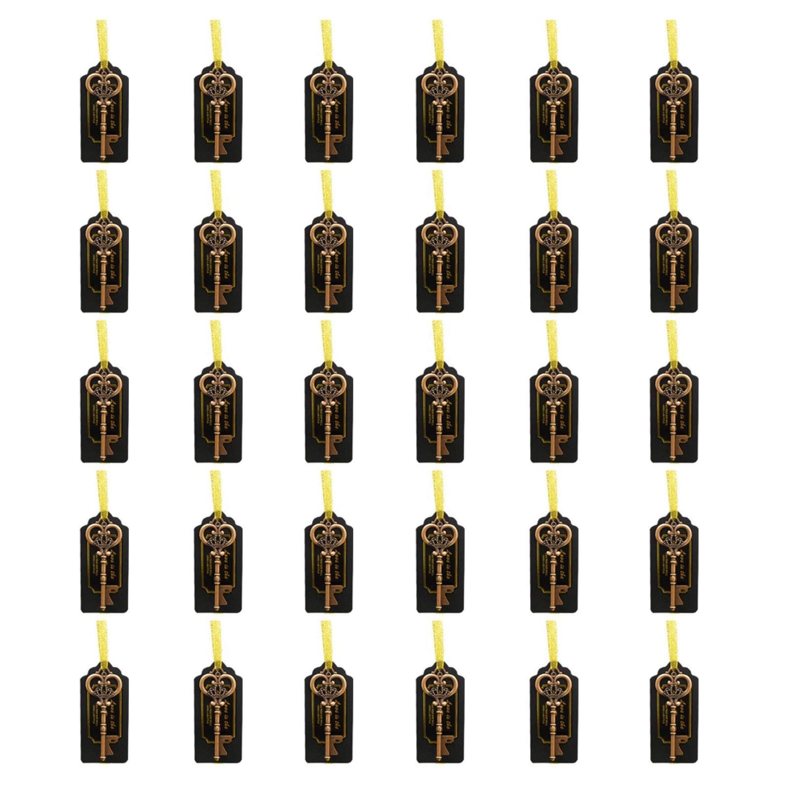 30pcs/50pcs Vintage Style Bottle Openers - Bronze & Copper Colors for Parties, Bars, Weddings & Home Use (Retro Design, Bulk Pack)