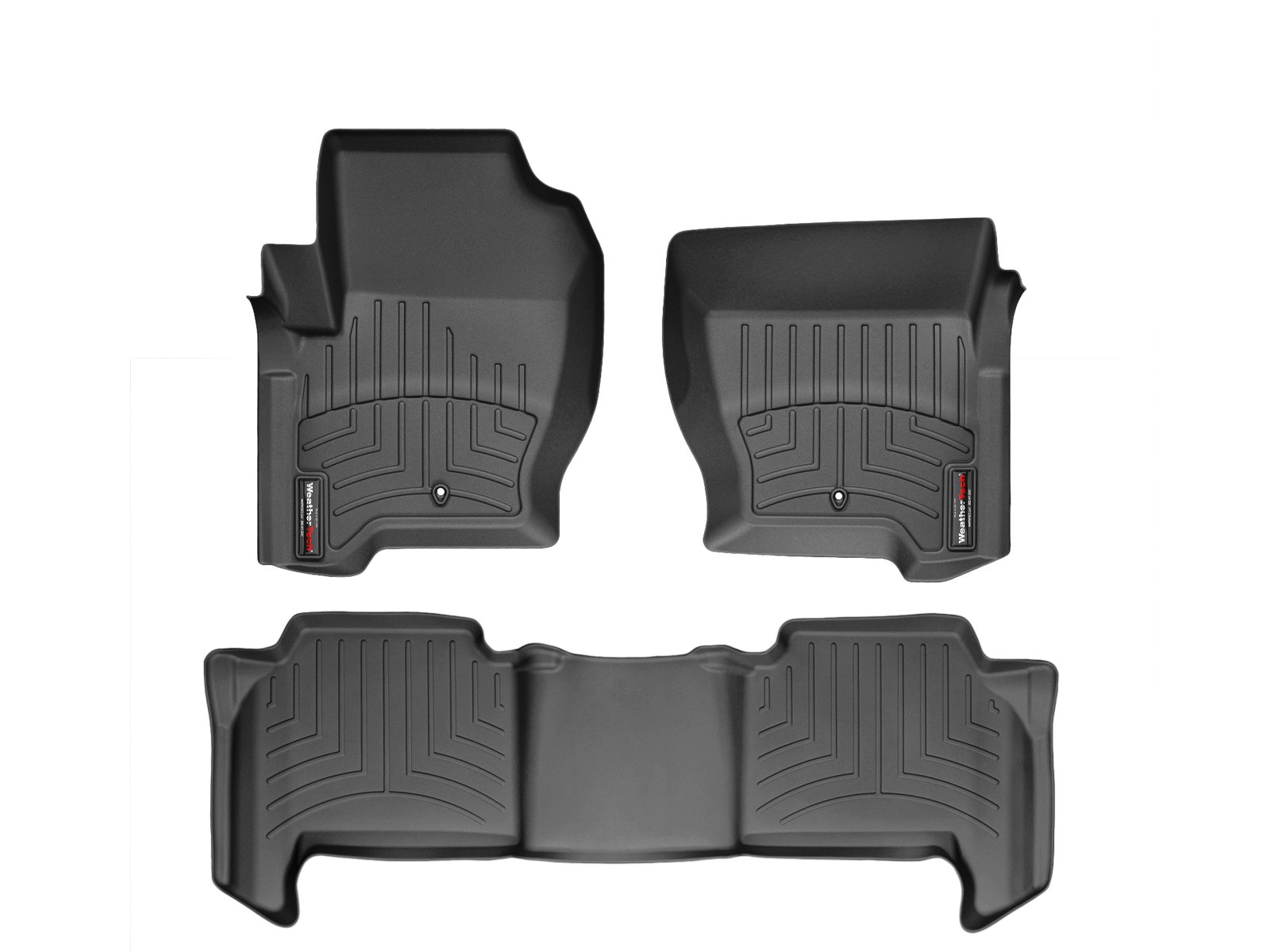 WeatherTech Custom Fit All-Weather Floor Mats for Cars & Trucks - Heavy Duty Floor Liners (Model 44362-1-2) - Perfect for Rain, Snow & Mud Protection