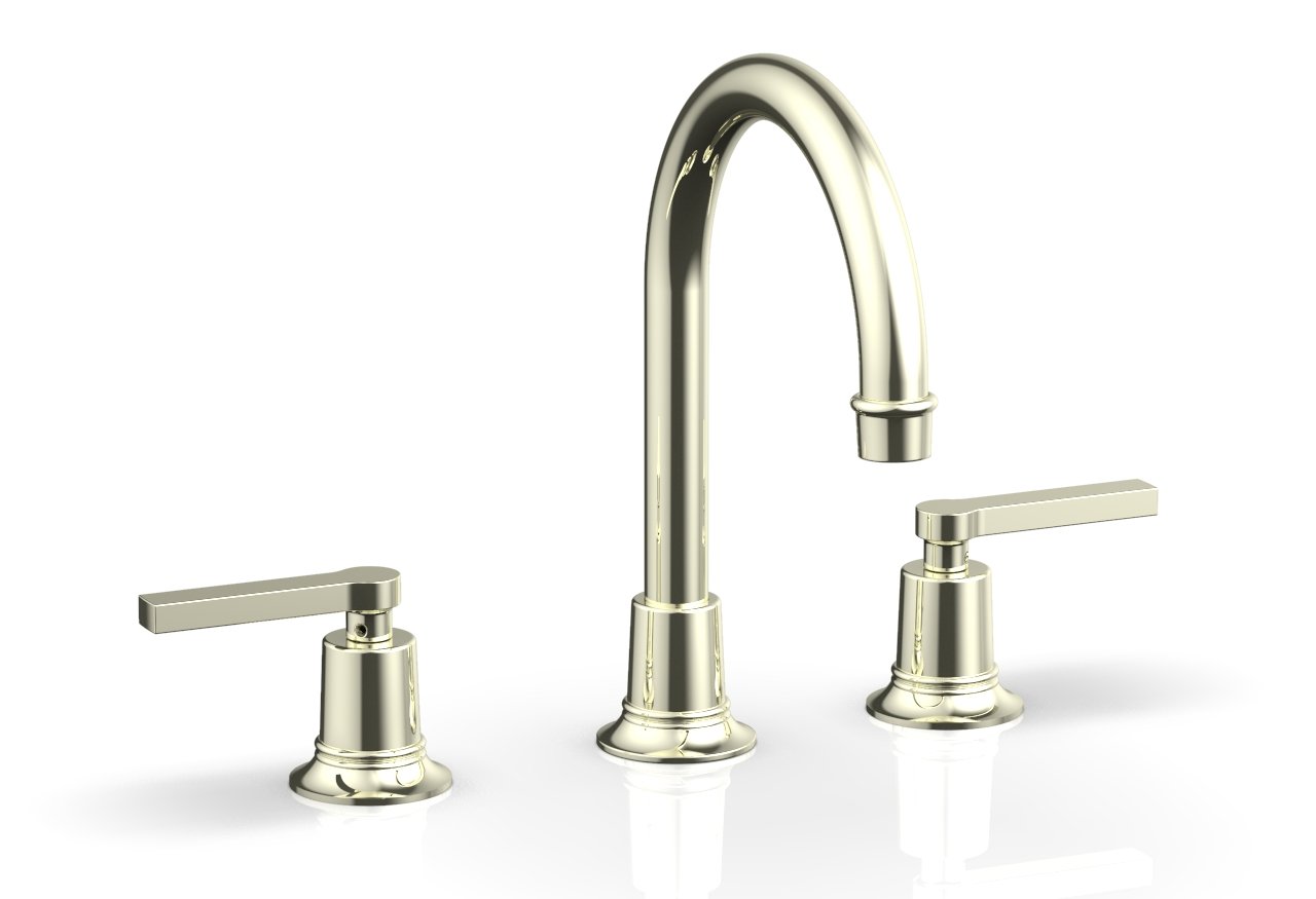 HEX MODERN Widespread Bathroom Faucet with Lever Handles - Model 501 04 - Perfect for Contemporary Vanities and Powder Rooms
