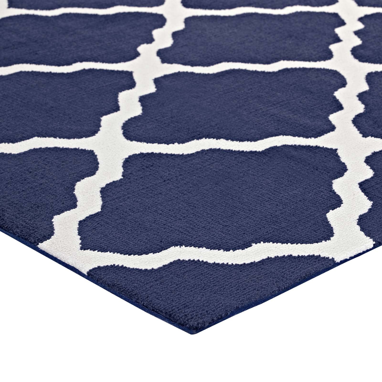 Modern Contemporary Urban Living Room Rug - Soft Fabric Area Carpet Runner in White Ivory - Perfect for Lounge, Bedroom & Home Decor