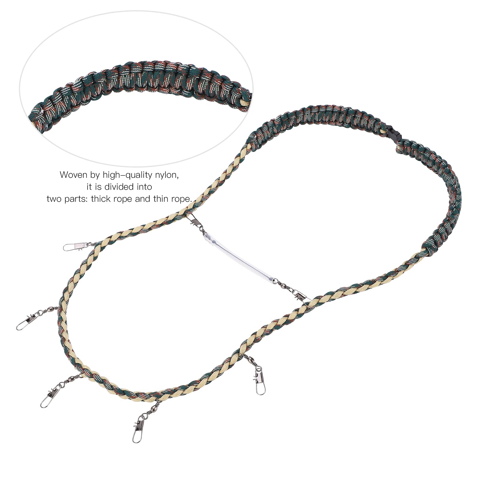 **Gaeirt Fly Fishing Lanyard Necklace – Adjustable Tippet Holder with Metal Buckles | Comfortable & Durable for Fly Fishing Enthusiasts | Perfect for Stream, River & Saltwater Fishing**