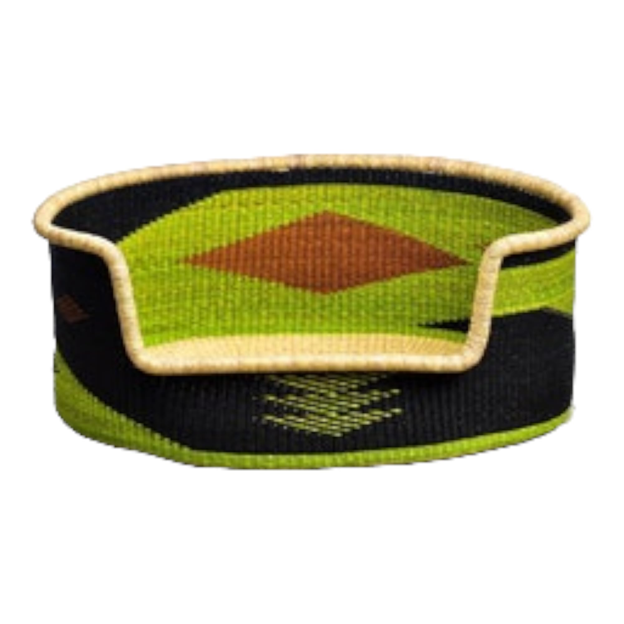 3 Inch Thick Mattress Dog Bed - Handwoven Wicker Puppy Basket Bed - Eco-Friendly Handmade Pet Furniture for Small to Medium Dogs | Perfect for Living Room, Bedroom & Pet-Friendly Spaces