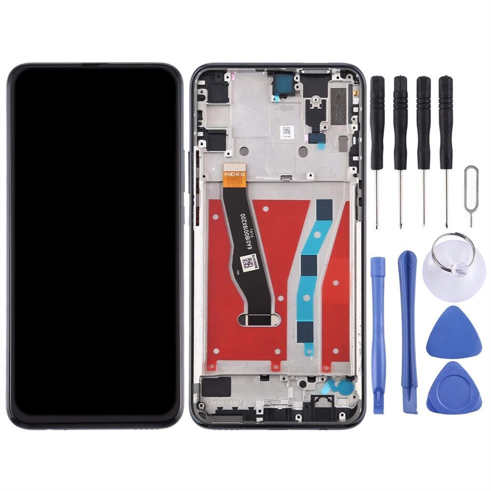 Original LCD Screen & Digitizer Full Assembly with Frame for Huawei P Smart Z - Black Touchscreen Replacement Display - Perfect for DIY Phone Repair & Screen Replacement Projects