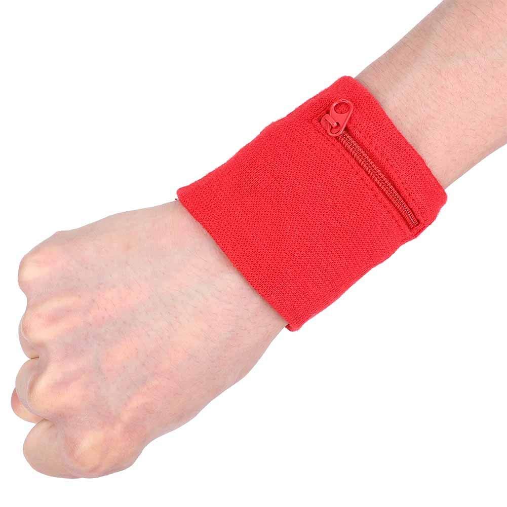 Breathable Sports Wristband with Zipper - Sweatproof Workout Wrist Wallet for Running, Cycling & Gym - Secure Storage for Keys, Cards & Cash - Perfect for Outdoor Activities & Fitness Training