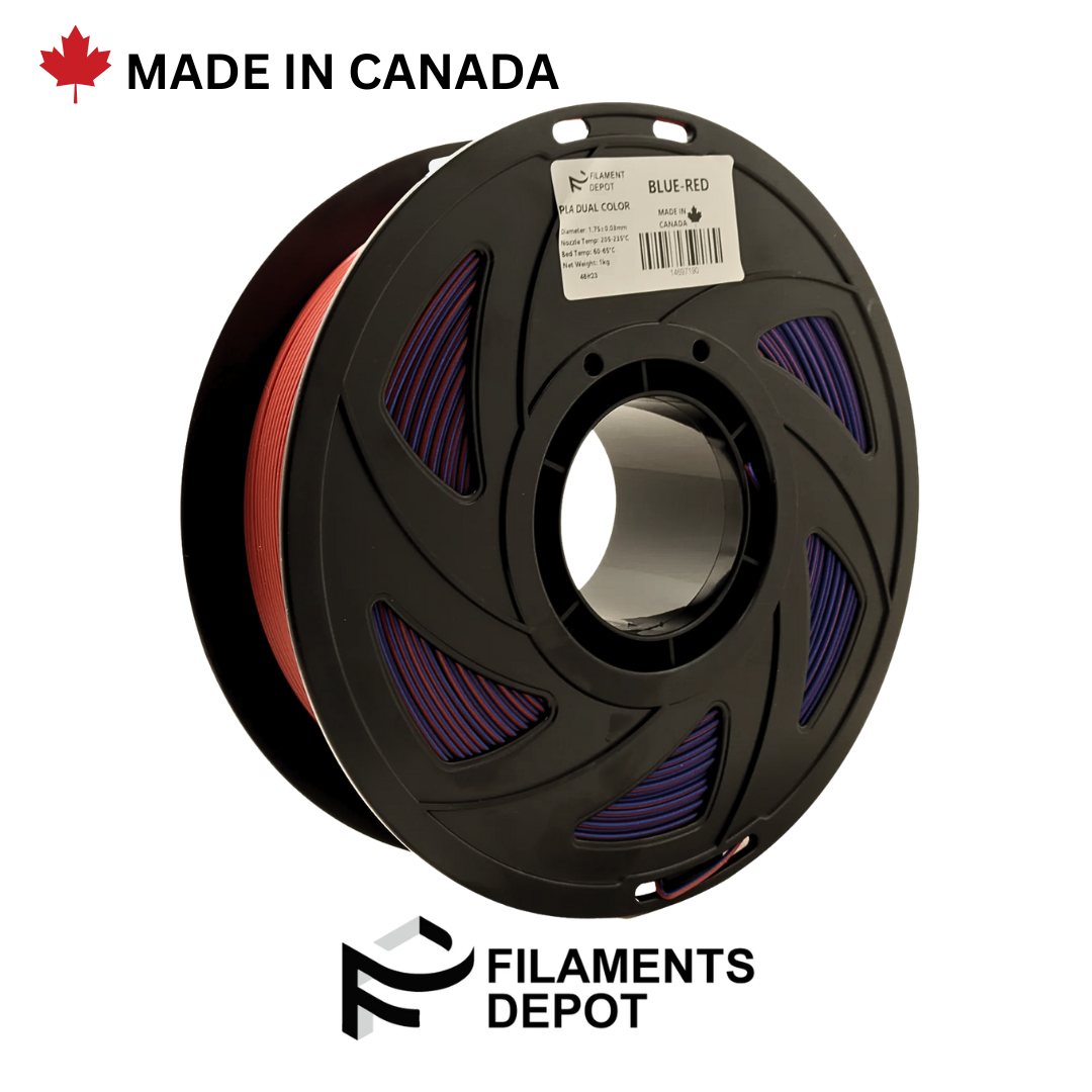 Filaments Depot Premium 1.75mm PLA 3D Printer Filament - Dual Color, 1kg Spool for Smooth Printing | Ideal for Home, School & Office 3D Printing Projects