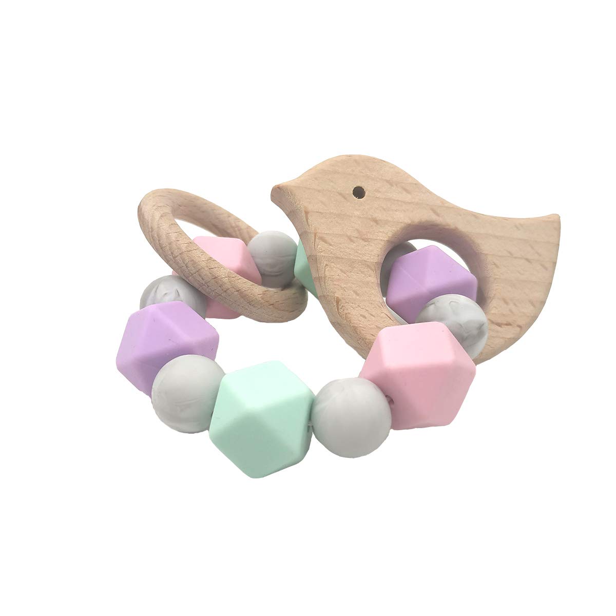 14mm Hexagonal Silicone Beads - 50pcs for Jewelry & Keychain Making