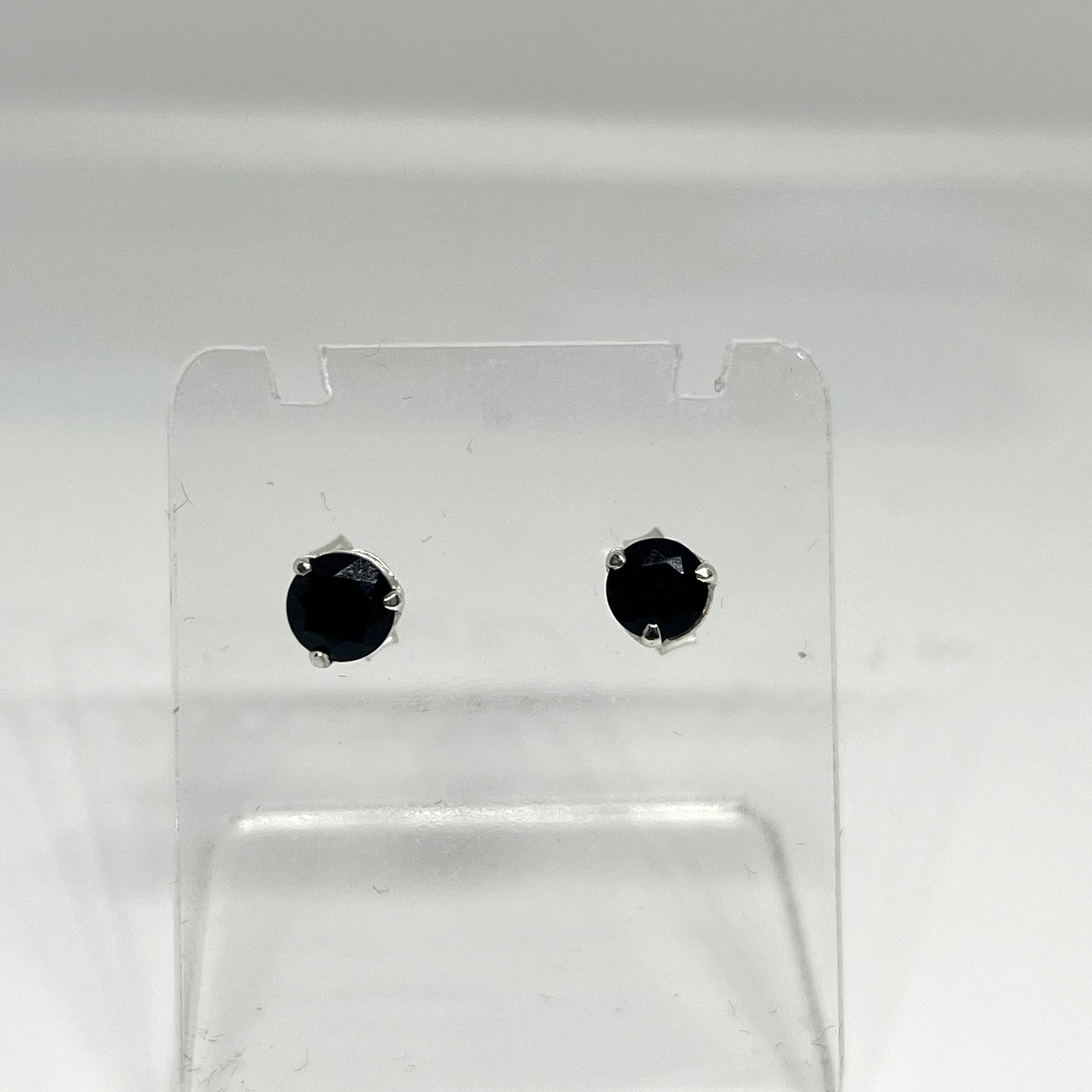 5mm Round Faceted Gemstone Stud Earrings - 3 Prong Set (PSE005) | Elegant & Durable for Daily Wear, Parties & Gifts