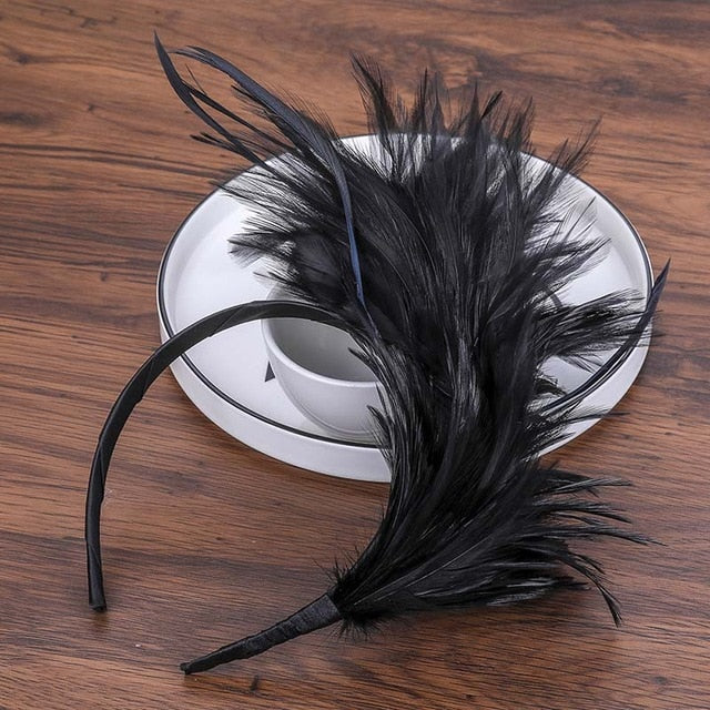 Elegant Faux Feather Headbands for Women - Boho Hair Accessories for Parties, Weddings & Festivals - Perfect for Costumes, Photo Shoots & Special Events