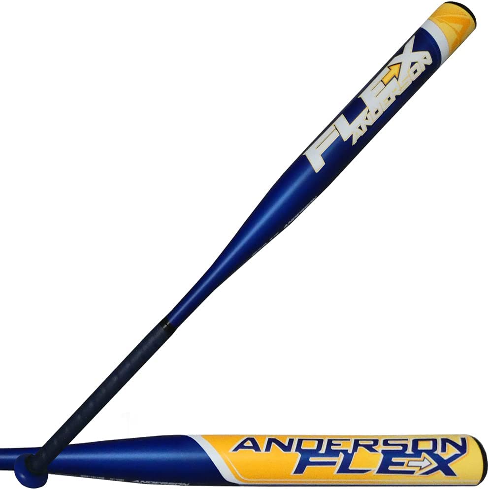 **2022 Anderson Flex Slowpitch Softball Bat - Single Wall Alloy, Blue | Perfect for Recreational & Competitive Games, Training, and Home Practice**
