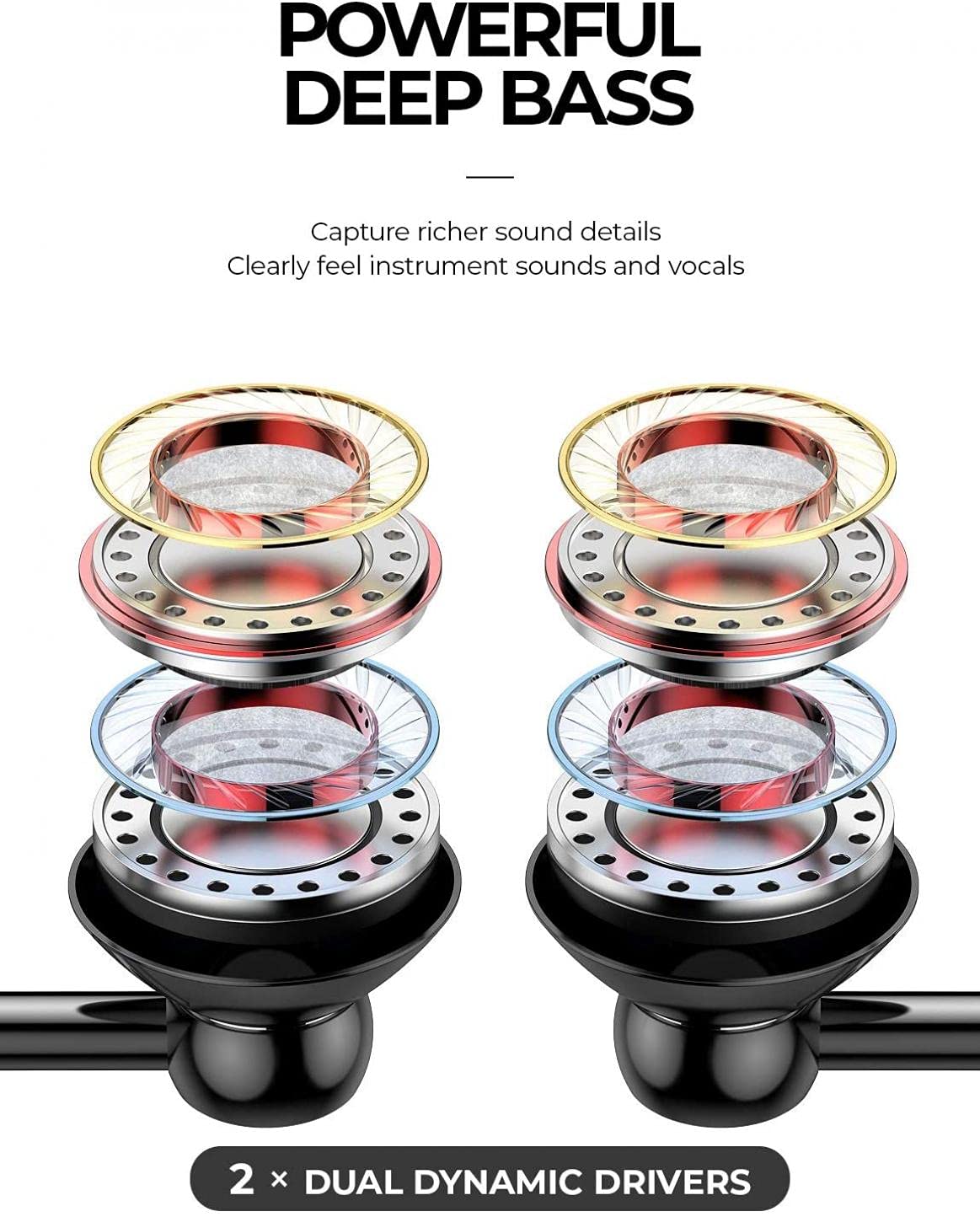 Premium Wired Earphones with Hi-Fi Sound, Built-in Mic & Metal Earbuds - Compatible with OnePlus Nord N10 5G/N100/N200 5G - Perfect for Gaming, Music & Hands-Free Calls