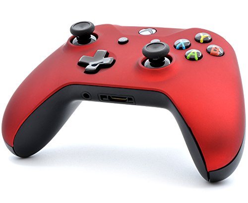 Rapid Fire Custom Modded Controller for Xbox One S/X - 40 Mods Compatible with Call of Duty, Fortnite & Major Shooter Games (3.5mm Jack, Soft Touch Red) - Perfect for Competitive Gaming & Esports Tournaments