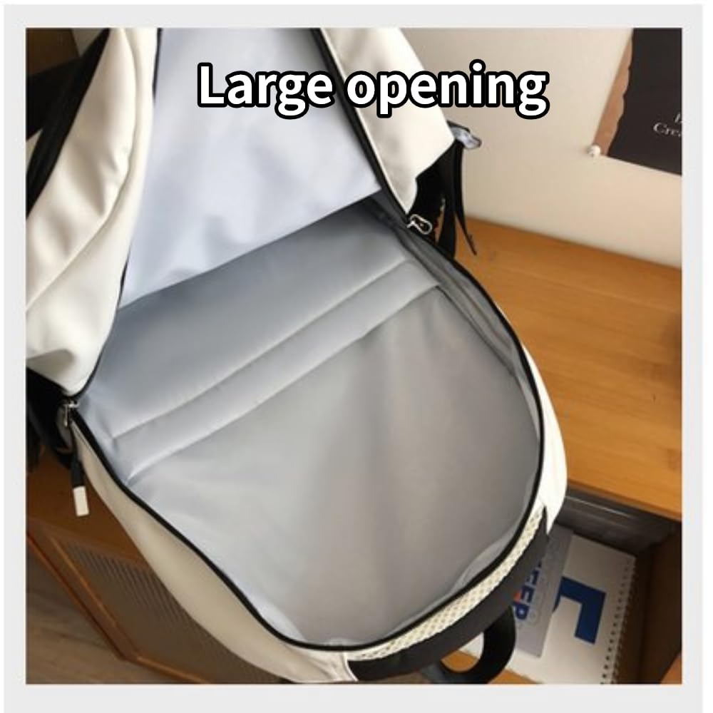 Y2K Aesthetic Laptop Backpack - Khaki for School & Travel