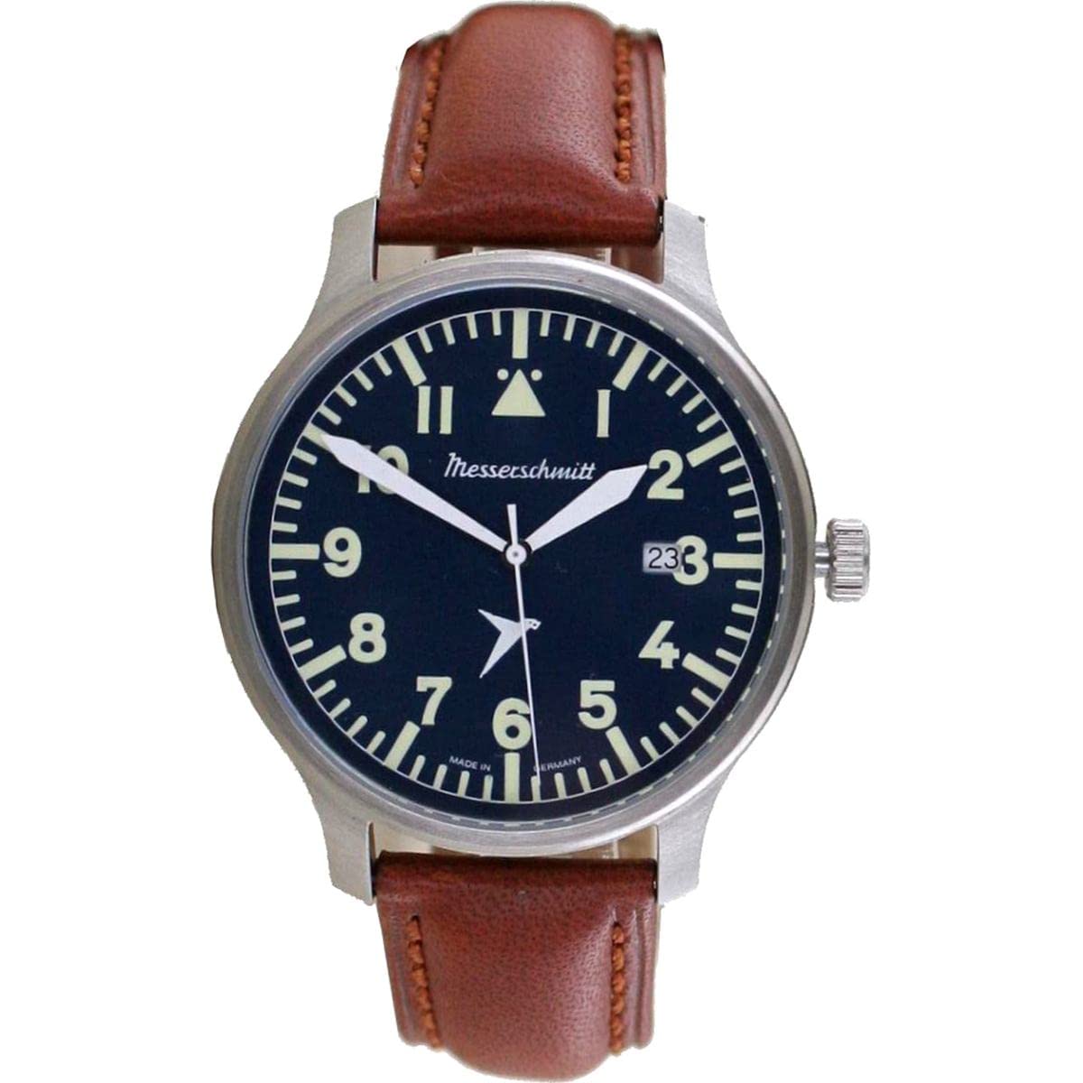 Aristo Men's Pilot Watch Fliegeruhr ME-BLAUE42B - Blue Dial, 42mm Stainless Steel Case, German Automatic Movement - Perfect for Aviation Enthusiasts & Everyday Wear