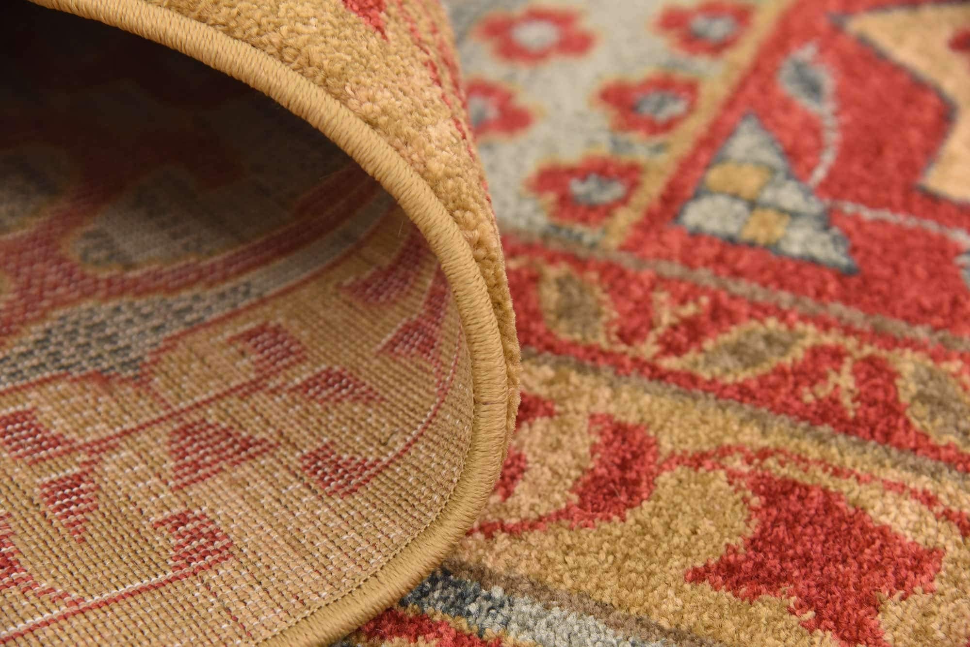 Unique Loom Palace Collection Saray 10'x10' Square Area Rug - Red & Blue Persian Design - Perfect for Living Room, Bedroom, or Dining Room Decor