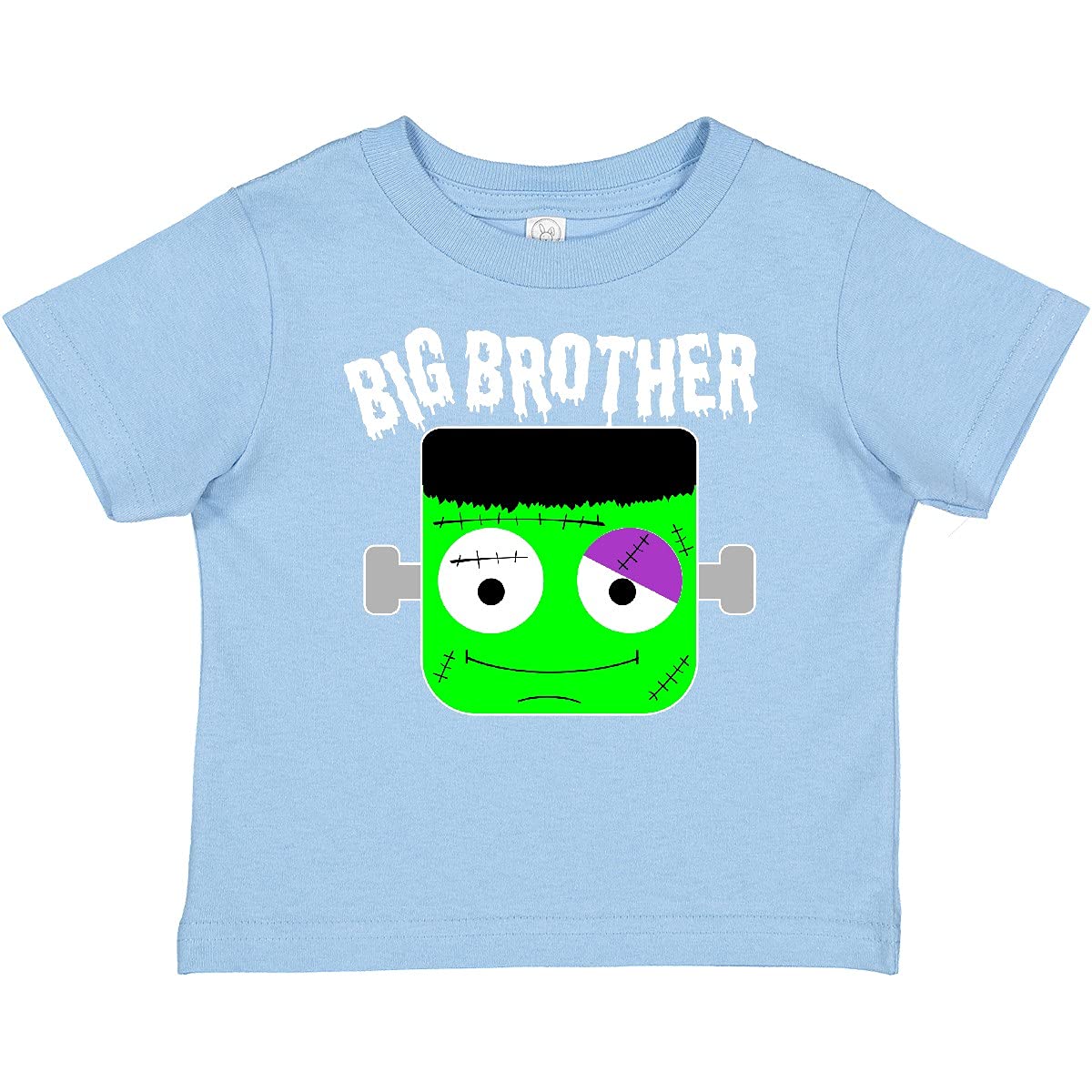 Inktastic Big Brother Halloween Green Monster Baby T-Shirt - Cute Halloween Outfit for Toddlers & Infants - Perfect for Halloween Parties, Trick or Treating & Family Photos