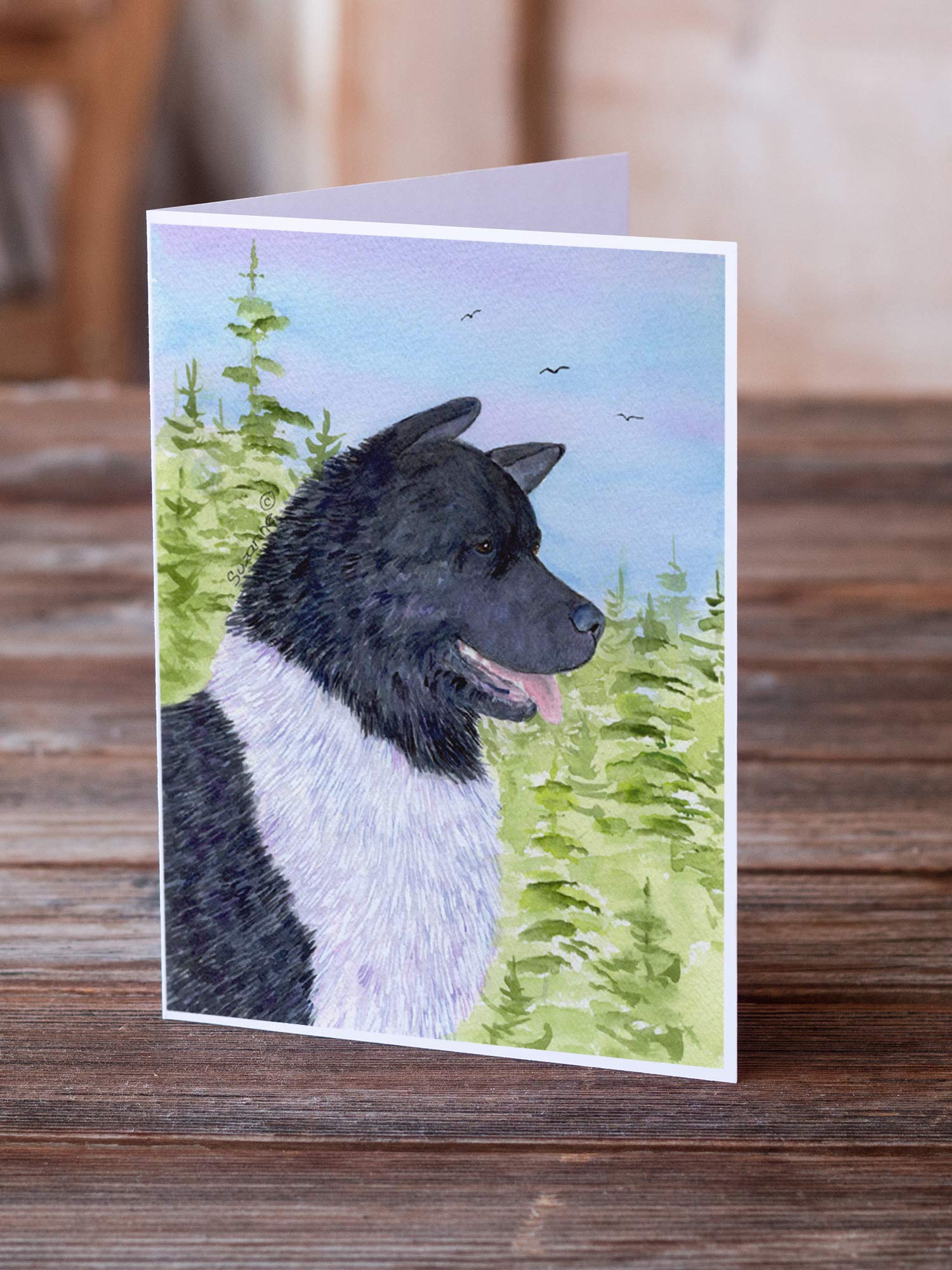 Premium Akita Greeting Cards Set - Pack of 8 Blank A7 Note Cards (5x7 inches) with Envelopes | Whimsical Japanese Dog Design | Perfect for Birthdays, Thank You Notes & Special Occasions