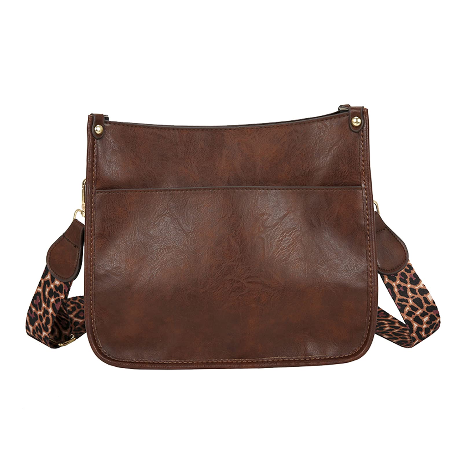 Leopard Print Crossbody Bag for Women & Men - Stylish Shoulder Guitar Purse, Leather Messenger Bucket Bag - Perfect for Travel, Concerts & Daily Use