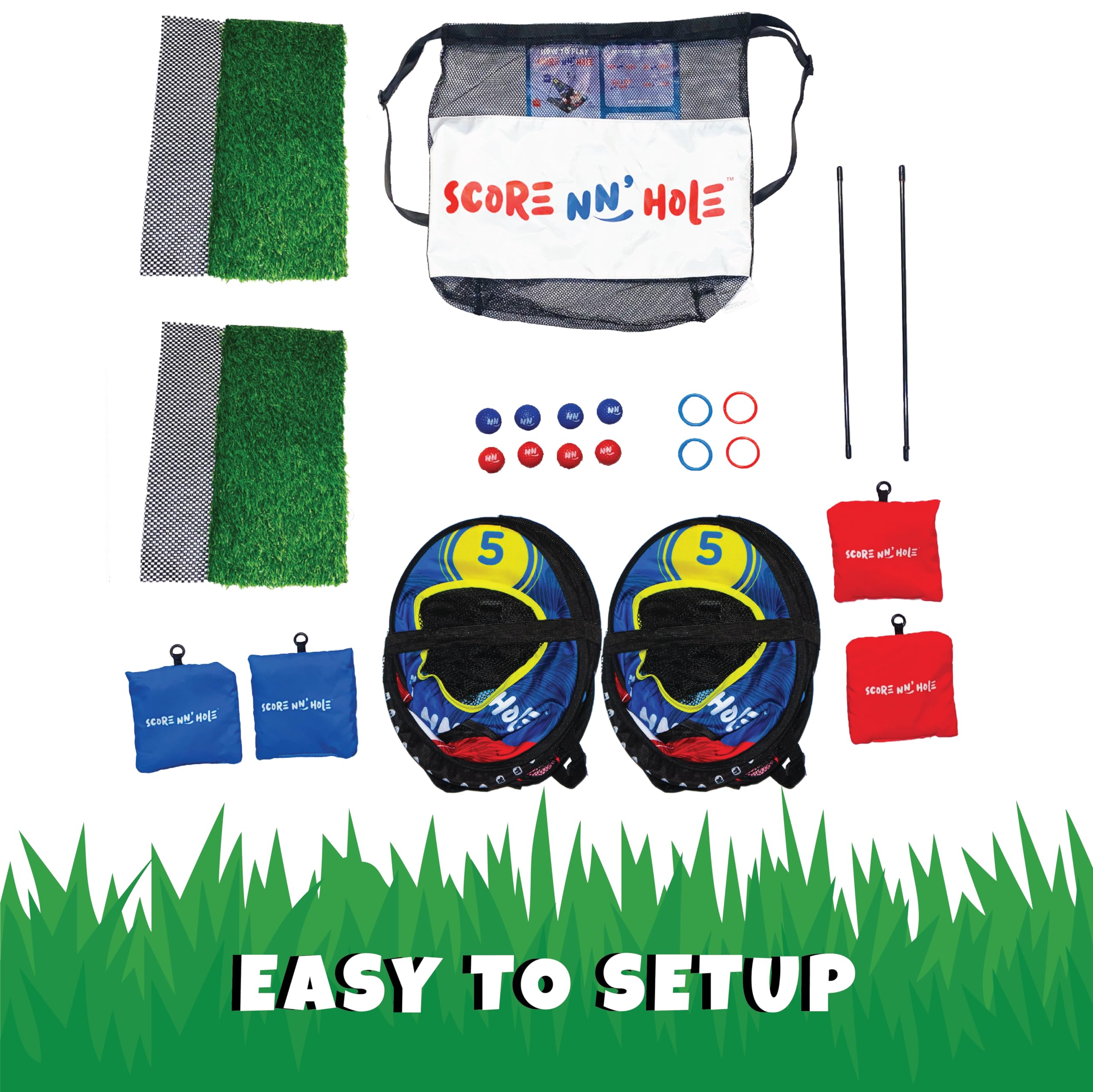 Premium CHIP NN' Hole Golf Game Set - Fun Backyard Cornhole & Chipping Game with Targets, Mats & Foam Balls | Perfect Golf Gift for Men | Outdoor Party Games, Father's Day Gifts, Bachelor Party & Tailgating Activities