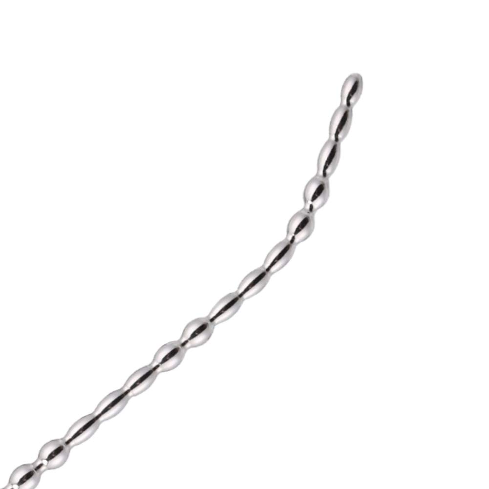 Premium Stainless Steel Urethral Sounds Dilators with Multi-Bead Design - Curved Shaft Penis Plug for Male Enhancement & Stretching | Medical-Grade Adult Sex Toy for BDSM, Prostate Play & Urethral Training