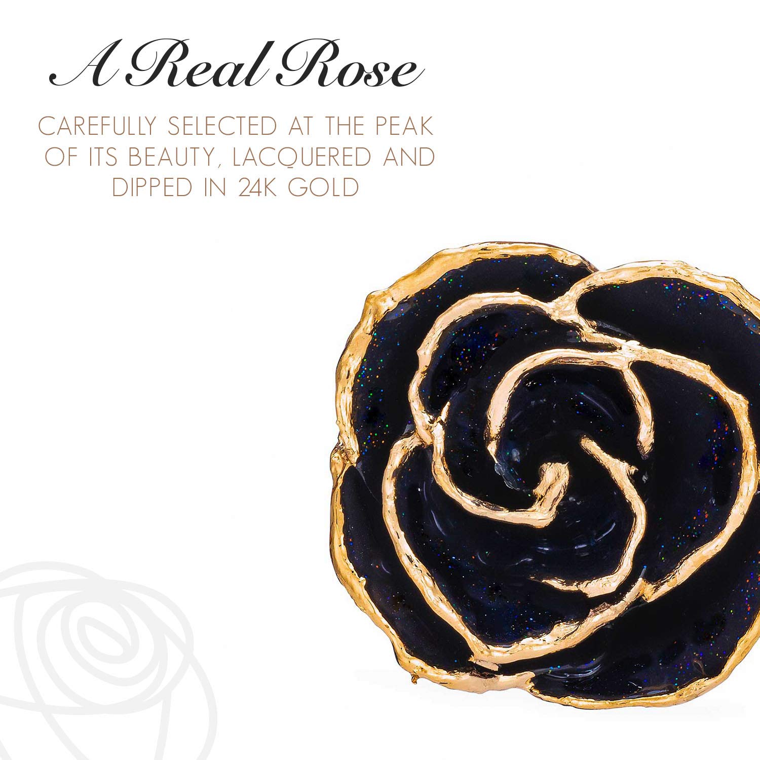 24K Gold Dipped Forever Rose - Genuine Handcrafted Real Flower Preserved in Lacquer | Luxury Eternal Rose Gift for Anniversary, Valentine's Day & Romantic Occasions | Perfect Wedding, Birthday & Home Decor Gift for Her & Him