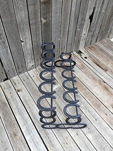 Horseshoe Boot Rack - Rustic Wall Mounted Shoe Organizer for Entryway, Mudroom & Closet - Heavy Duty Metal Boot Holder for Cowboy, Work & Winter Boots Storage