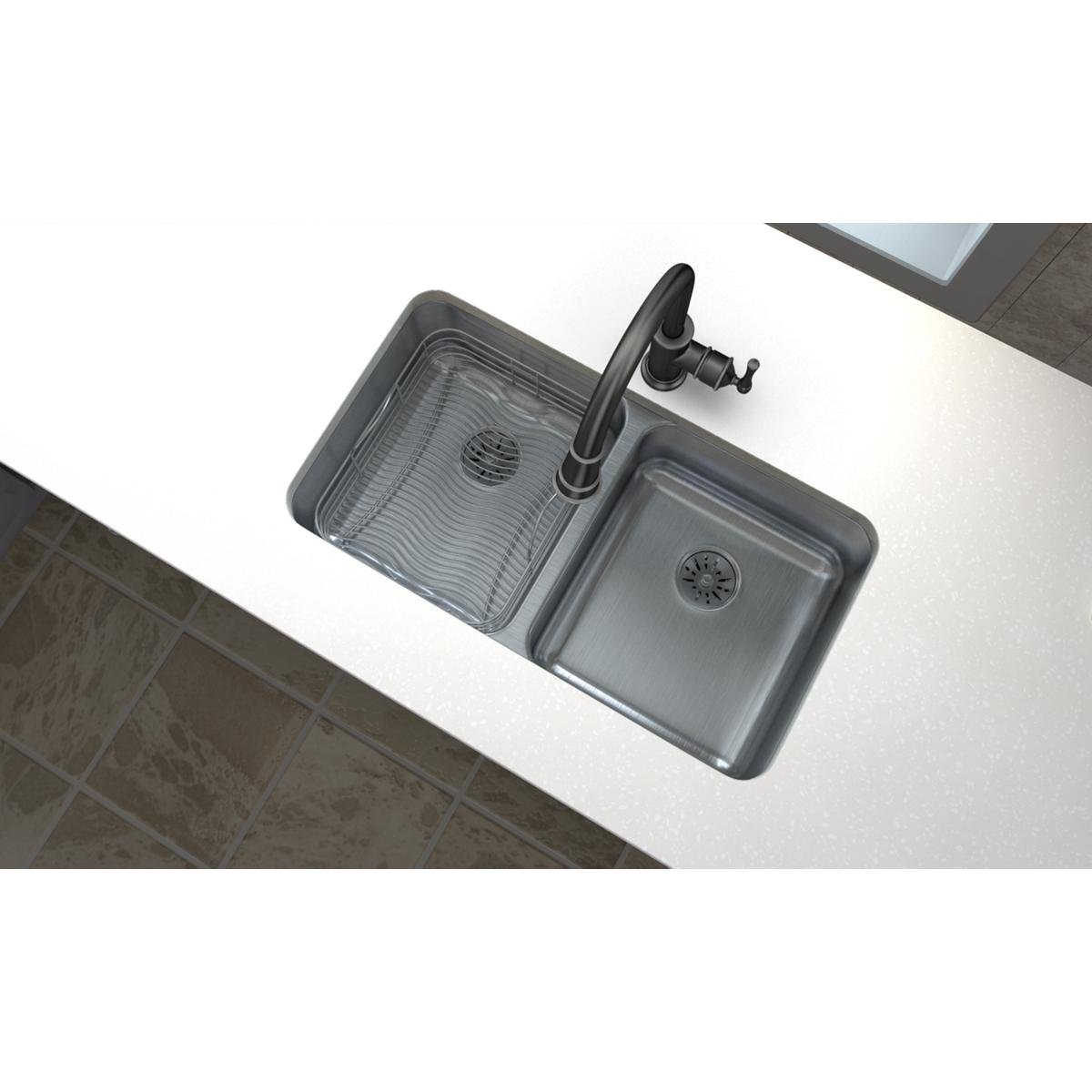 Elkay LKWRB1316SS Stainless Steel Rinsing Basket for Kitchen Sink - Heavy Duty Commercial Grade Food Prep & Dishwashing Accessory for Restaurants, Bars & Home Use
