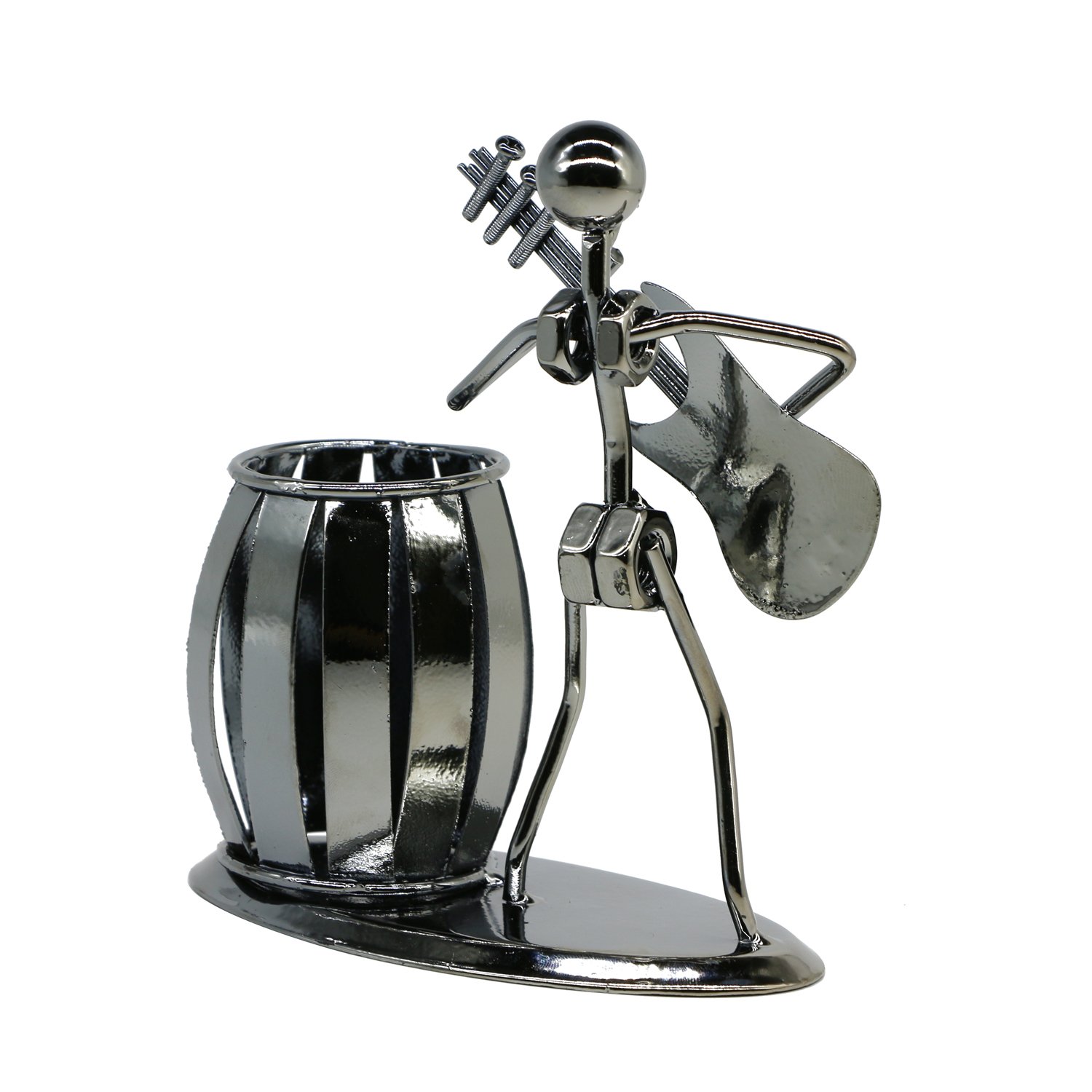 Creative Metal Guitar Pen Holder - Multipurpose Desktop Pencil Organizer for Office, School & Home | Perfect Gift for Students, Kids & Music Lovers | Great for Desk Organization & Stationery Storage