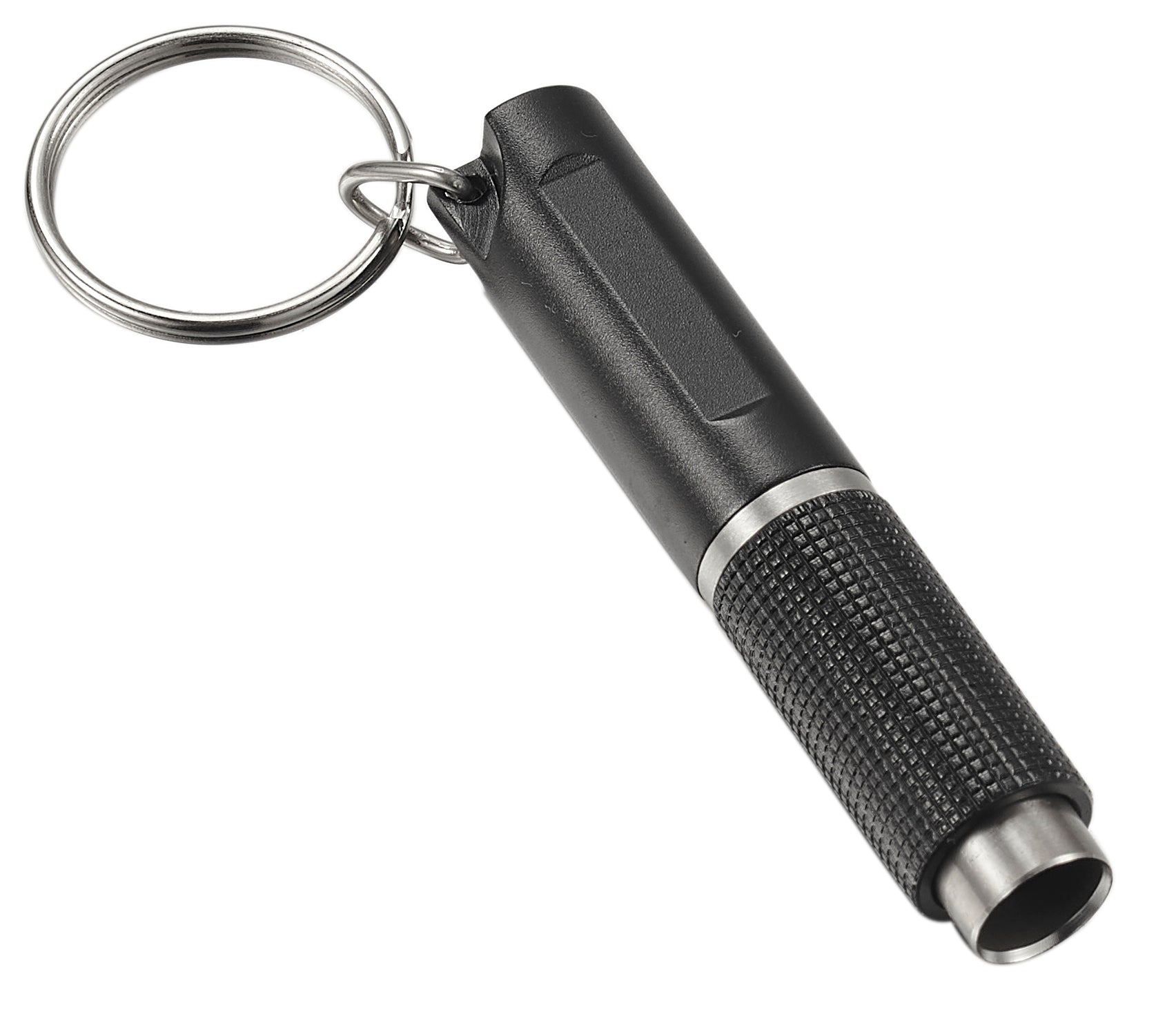 Visol Baton Cigar Punch with Keychain - Black Stainless Steel Cutter for Cigars - Perfect for Outdoor, Travel & Gifts