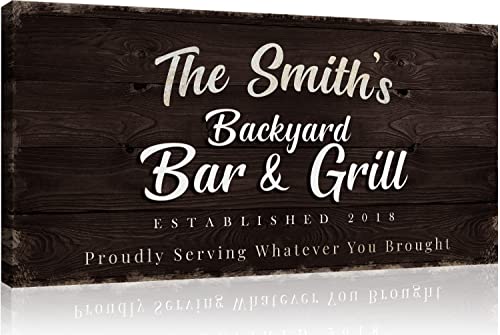 Rustic Backyard Bar & Grill Simple Theme Dark Background