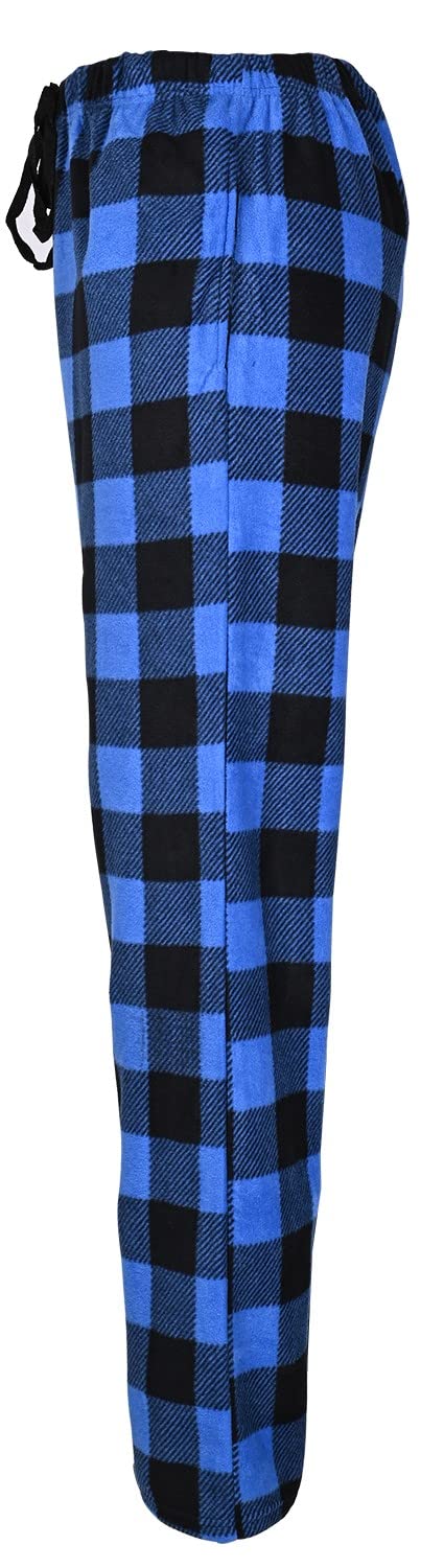 Cozy Boys Fleece Pajama Pants - Plaid Sleepwear for Big Boys Size 8-18 - Perfect for Christmas, Winter Holidays & Sleepovers - Soft & Warm Lounge Pants for Kids & Teens