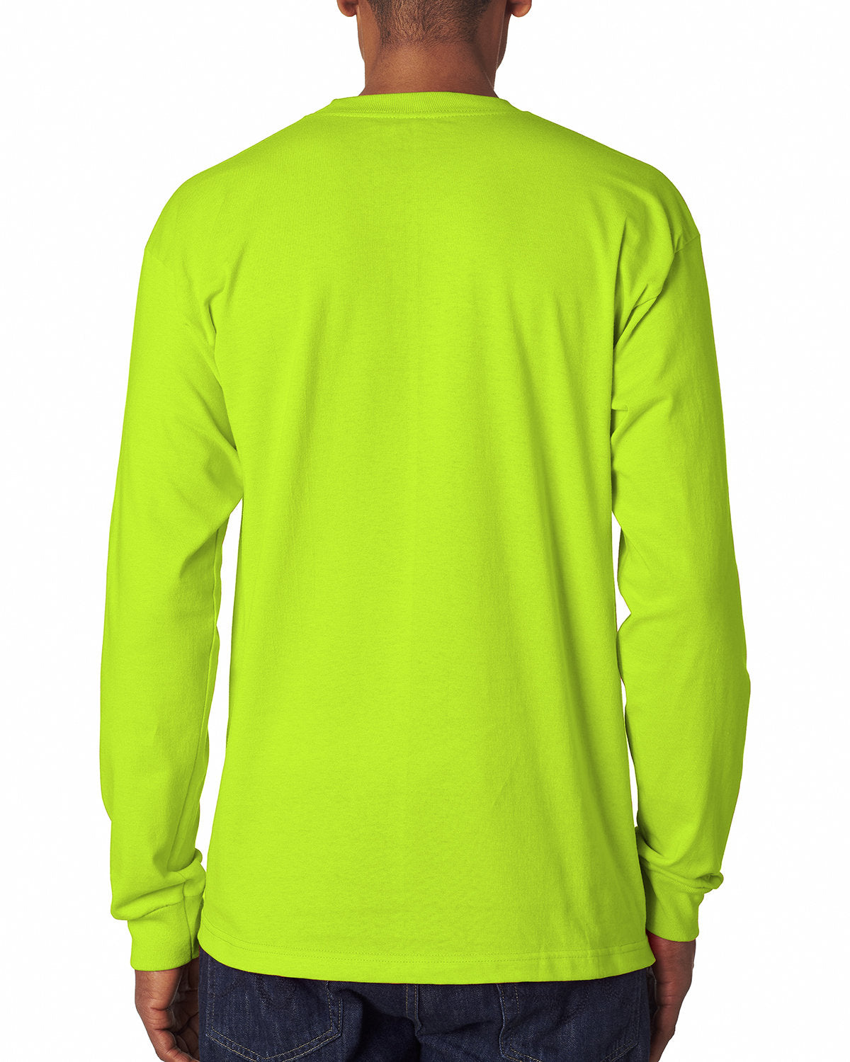 Bayside BA6100 Men's 100% Cotton Long Sleeve T-Shirt 6.1 oz - Comfortable Casual Shirt for Everyday Wear, Work & Outdoor Activities