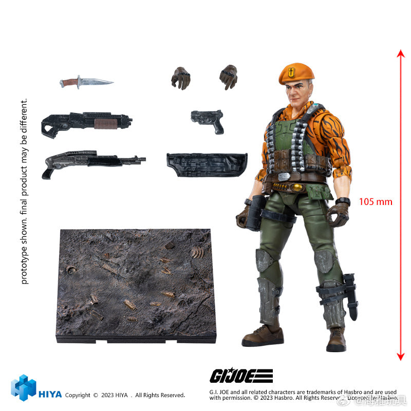 1/18 HIYA 4inch G.I.Joe Flint Tiger Force Action Figure - Exquisite Collectible Mini Series for Display & Play | Military Toy for Kids & Adult Collectors