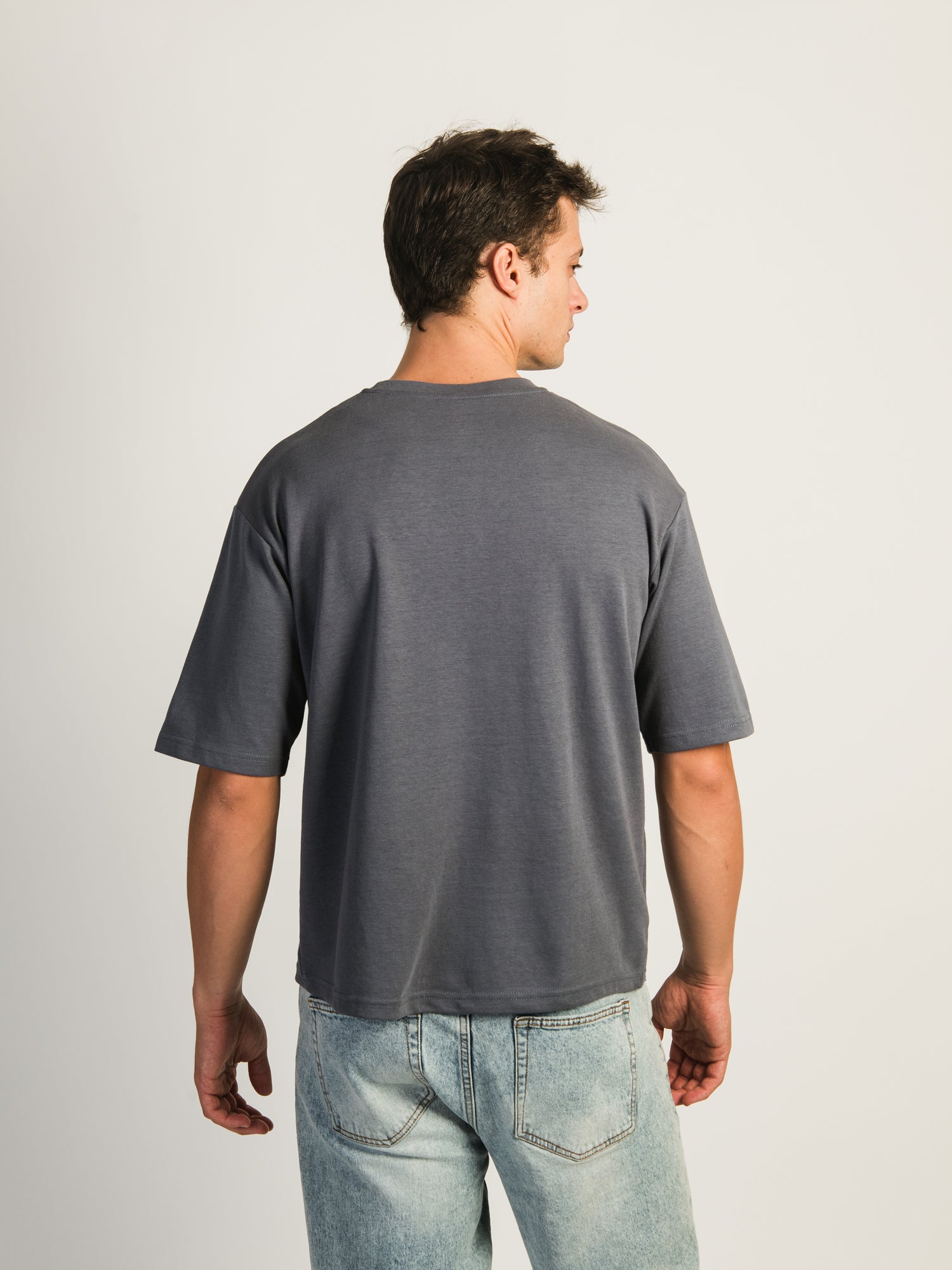 BOXY FIT TEE in Dusty Blue - Women's Oversized Casual T-Shirt for Everyday Wear, Street Style & Layering