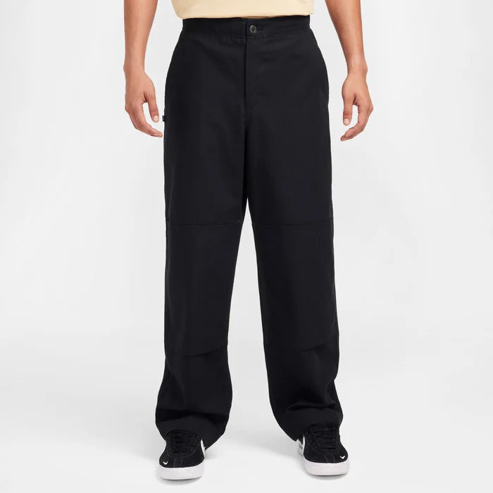 Nike SB Twill Double Knee Skateboard Pants for Men - Durable Black Workwear Pants with Reinforced Knees - Perfect for Skateboarding, BMX Riding & Outdoor Activities