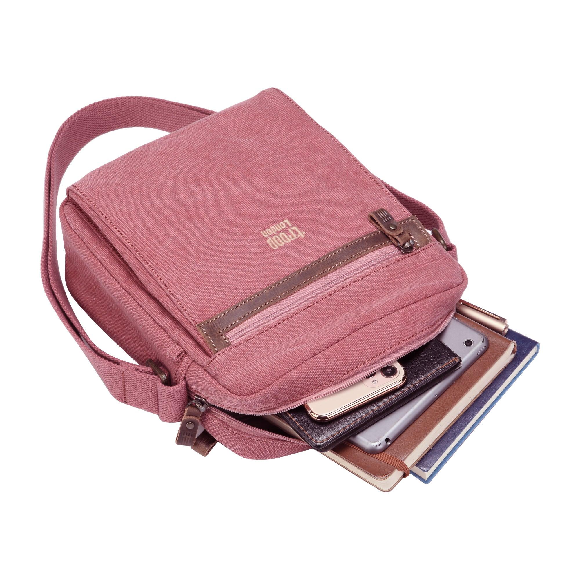 Troop London Classic Canvas Crossbody Bag for Men & Women - Stylish & Durable Shoulder Bag for Travel, Work & Everyday Use