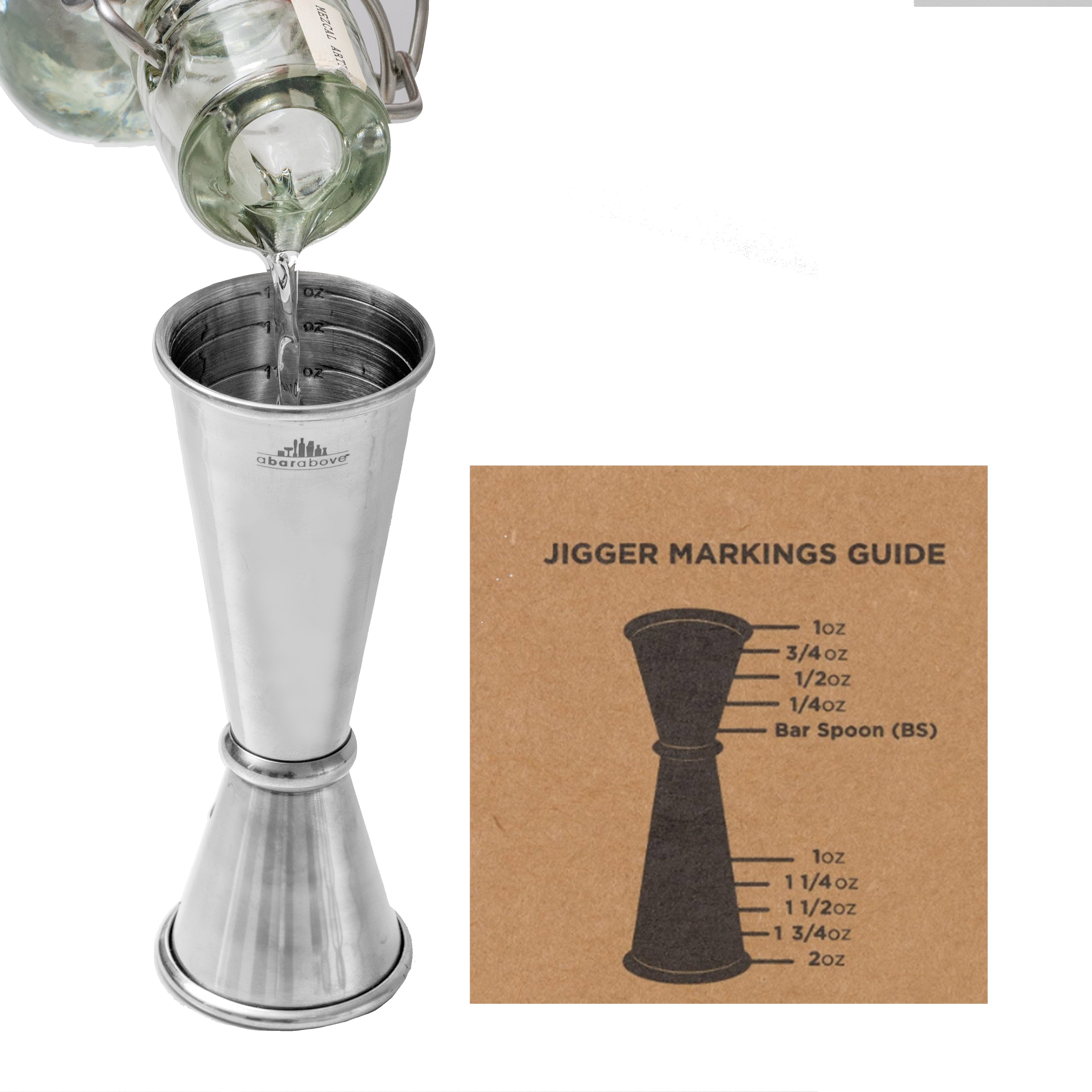 Premium Stainless Steel Japanese Jigger - Professional Cocktail Measuring Tool for Bartenders - Perfect for Mixing Martinis, Margaritas & Craft Cocktails at Home or Bar