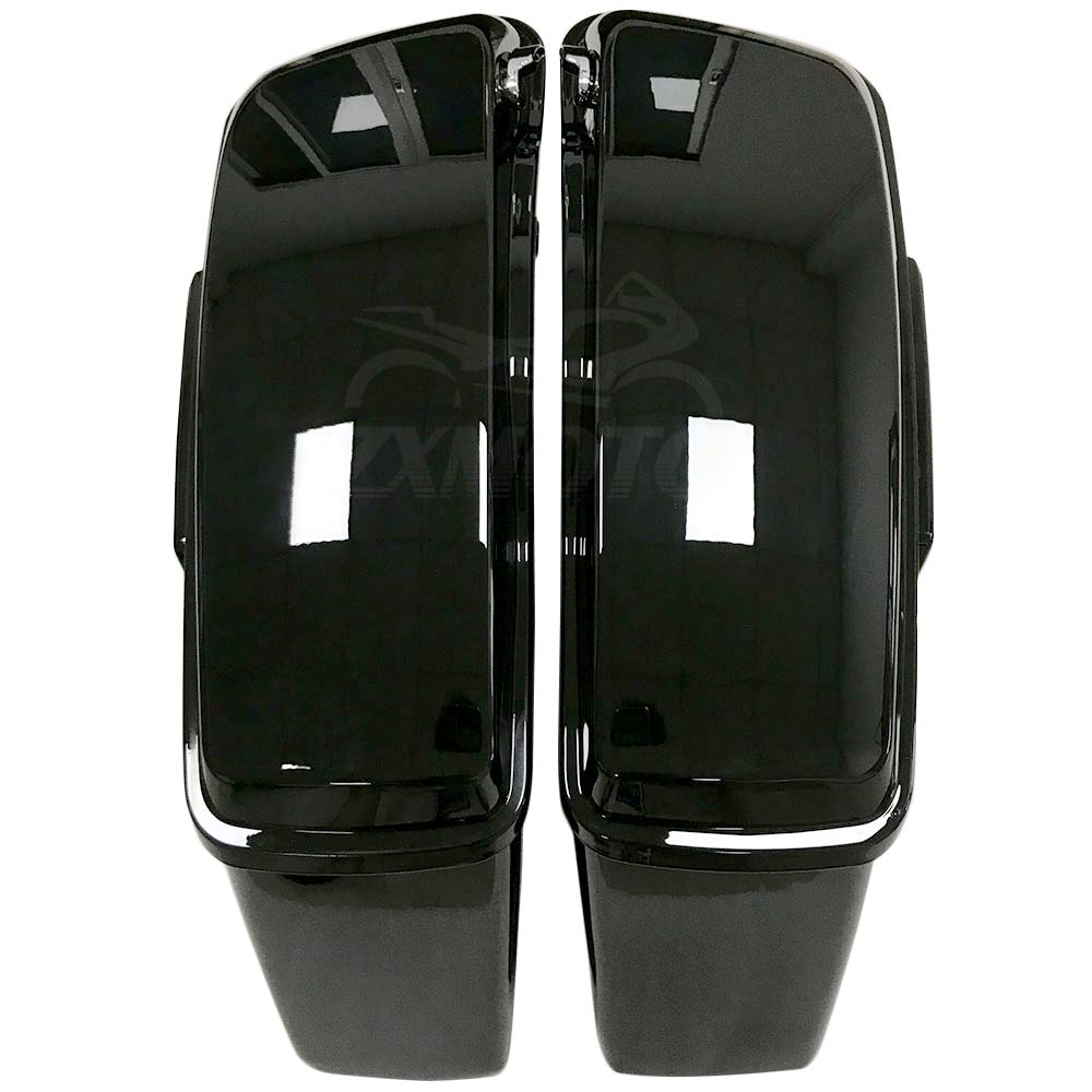 ZXMOTO Vivid Black Hard Saddlebags for Harley Touring Models (2014-2020) - FLT, FLHT, FLHTCU, FLHRC, Road King, Road Glide, Street Glide | Durable Motorcycle Luggage with Mounting Hardware | Perfect for Long Rides & Road Trips