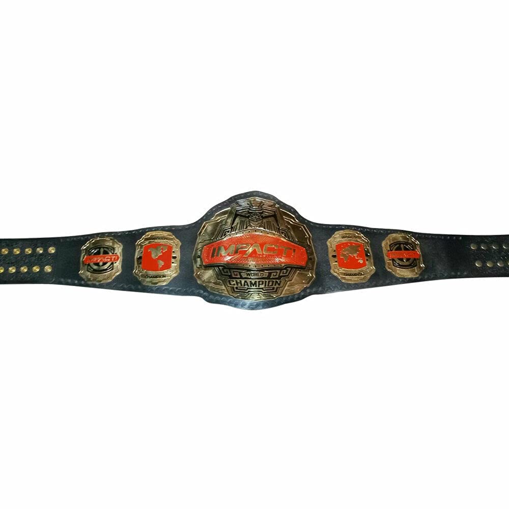 Authentic WORLD IMPACT Wrestling Championship Replica Belt - Gold Adult Size - Perfect Gift for Men & Women - WWE Style Championship Belt for Cosplay, Collectors & Wrestling Fans
