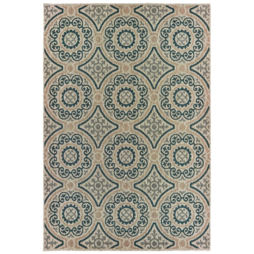 Premium 6x9 Outdoor Rug - All-Weather, UV Resistant, Non-Slip Backing - Perfect for Patio, Deck, Poolside & Garden - Latitude Outdoor Rugs 609X3