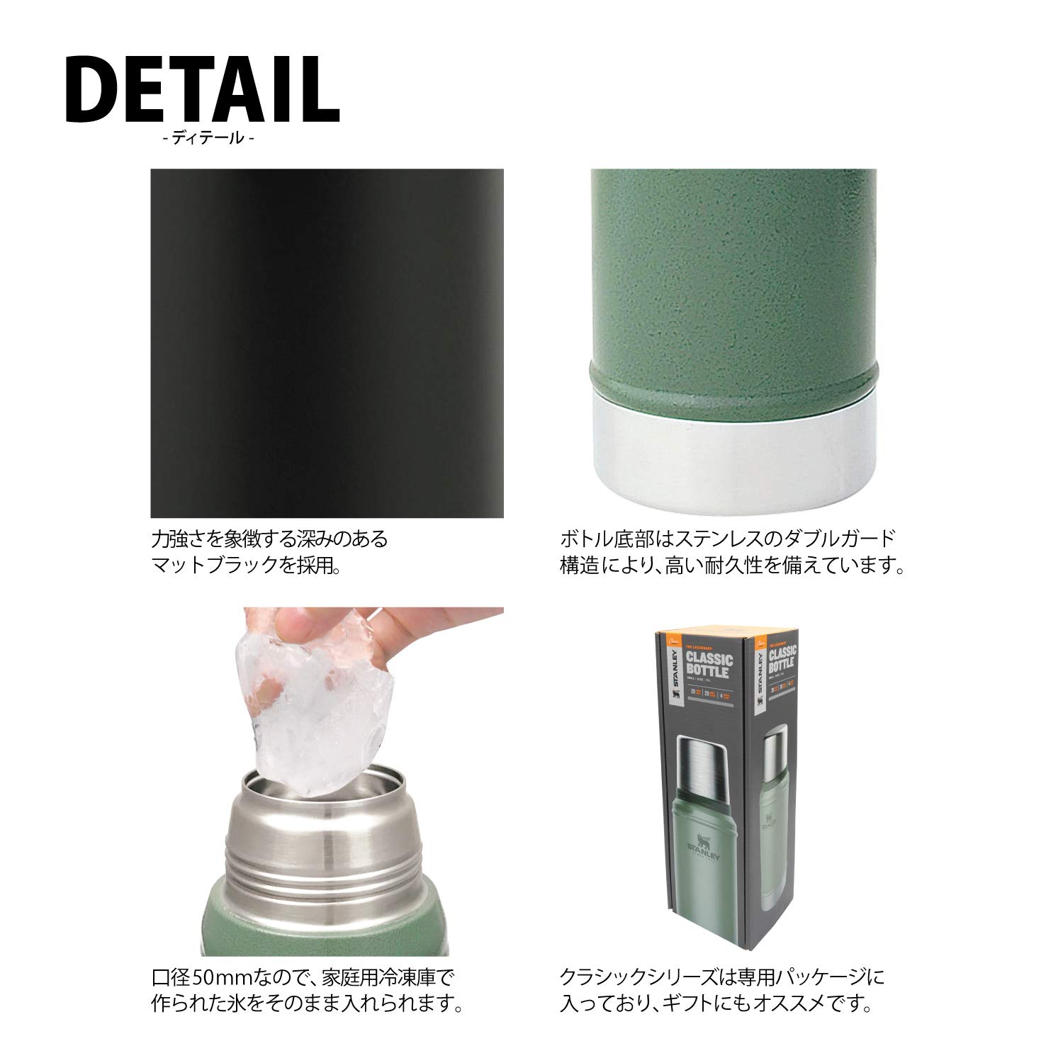 STANLEY Classic Vacuum Insulated Stainless Steel Water Bottle 0.75L (25oz) - Matte Black, Double Wall Thermos for Hot & Cold Drinks, Leak Proof, Dishwasher Safe - Perfect for Hiking, Camping, Office & Outdoor Activities