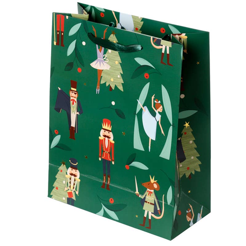 Christmas Nutcracker Sugar Plum Fairy Gift Bag - Holiday Party Favors, Christmas Decorations & Stocking Stuffers for Kids and Adults