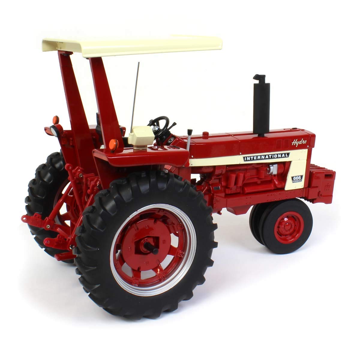 1/16 Scale International Harvester 666 Narrow Tractor with ROPS & Fender Radio - ERTL Prestige Series Diecast Model 44219 - Perfect for Collectors, Farm Displays & Toy Tractor Enthusiasts