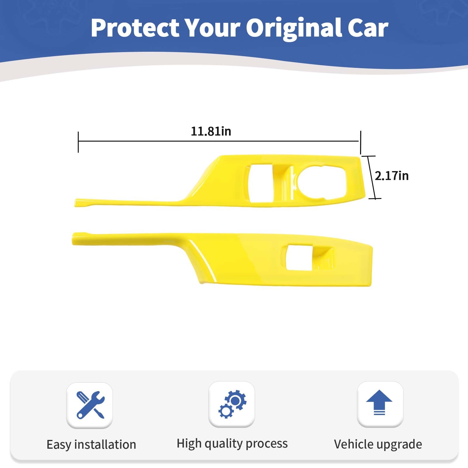 RT-TCZ Yellow Power Window Switch Panel for Chevy Camaro 2017-2024 - Interior Upgrade