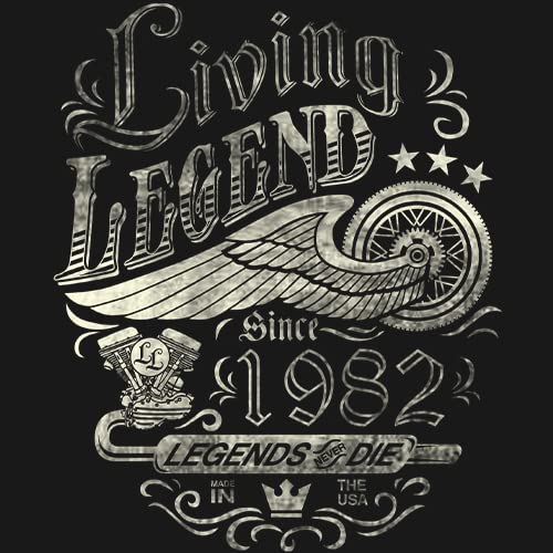43rd Birthday Gift for Men - Vintage 1982 Legends Never Die T-Shirt - Perfect for 43rd Birthday Parties & Celebrations