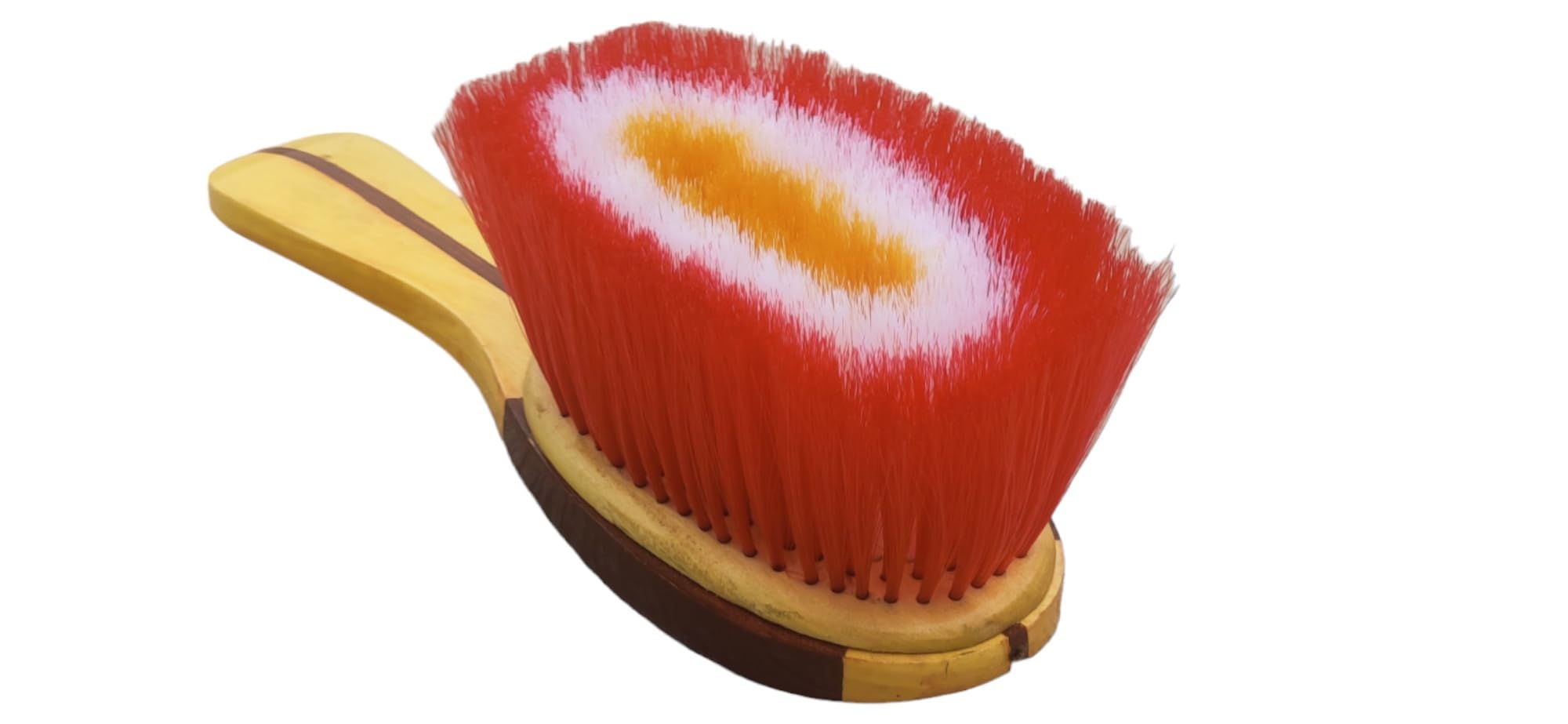 Anti-Tangle Long Hair Wooden Handle Nylon Bristle Brush - Gentle Detangling & Cleaning Tool for Hair, Bedsheets, Clothes & More | Perfect for Home, Salon & Pet Grooming