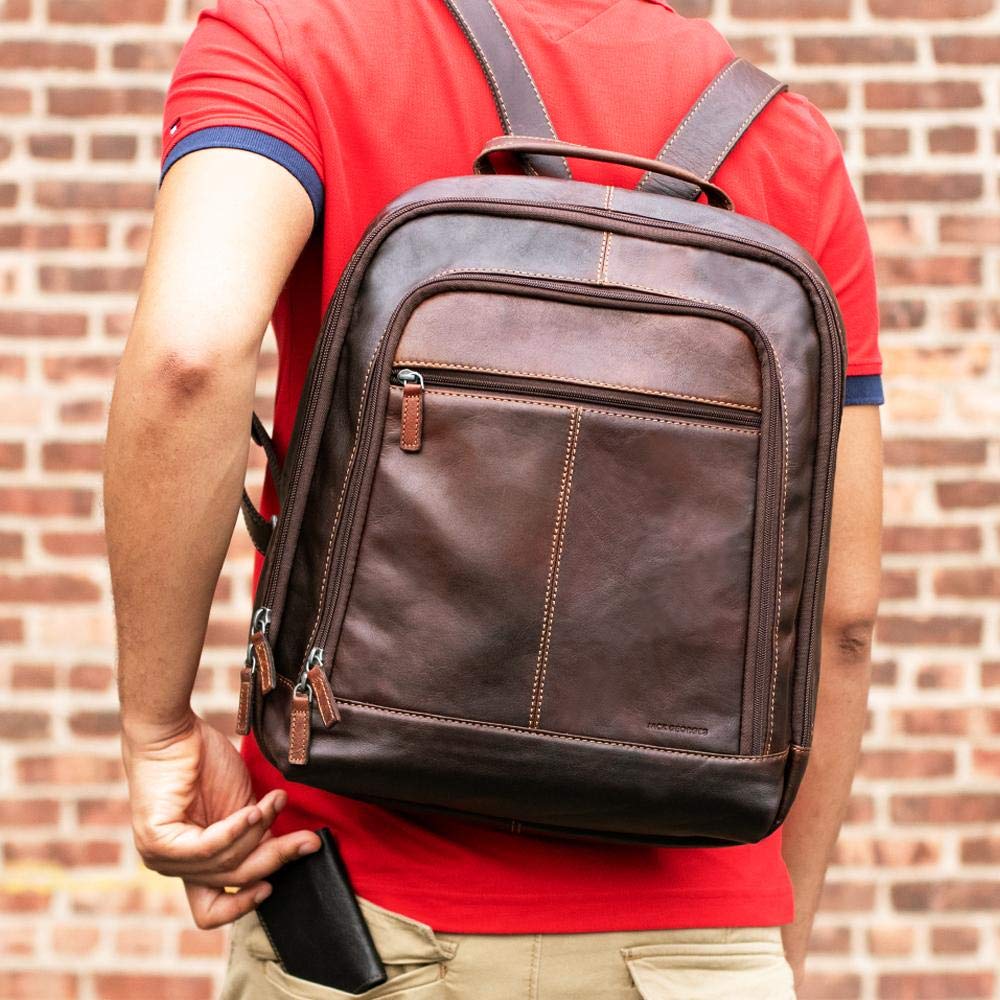 Jack Georges Voyager Professional Backpack #7516 - Durable Laptop Backpack for Work & Travel, Water-Resistant Business Bag with USB Charging Port, Perfect for Office Commuters & College Students