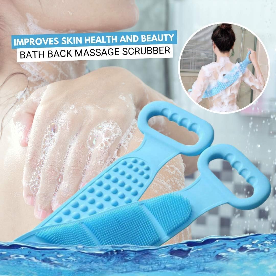 Momittle® Silicone Body Scrubber - Dual-Sided Exfoliating Brush for Deep Skin Cleansing & Dead Skin Removal - Shower & Bath Massage Brush (Multi Color) - Perfect for Spa Days & Sensitive Skin Care